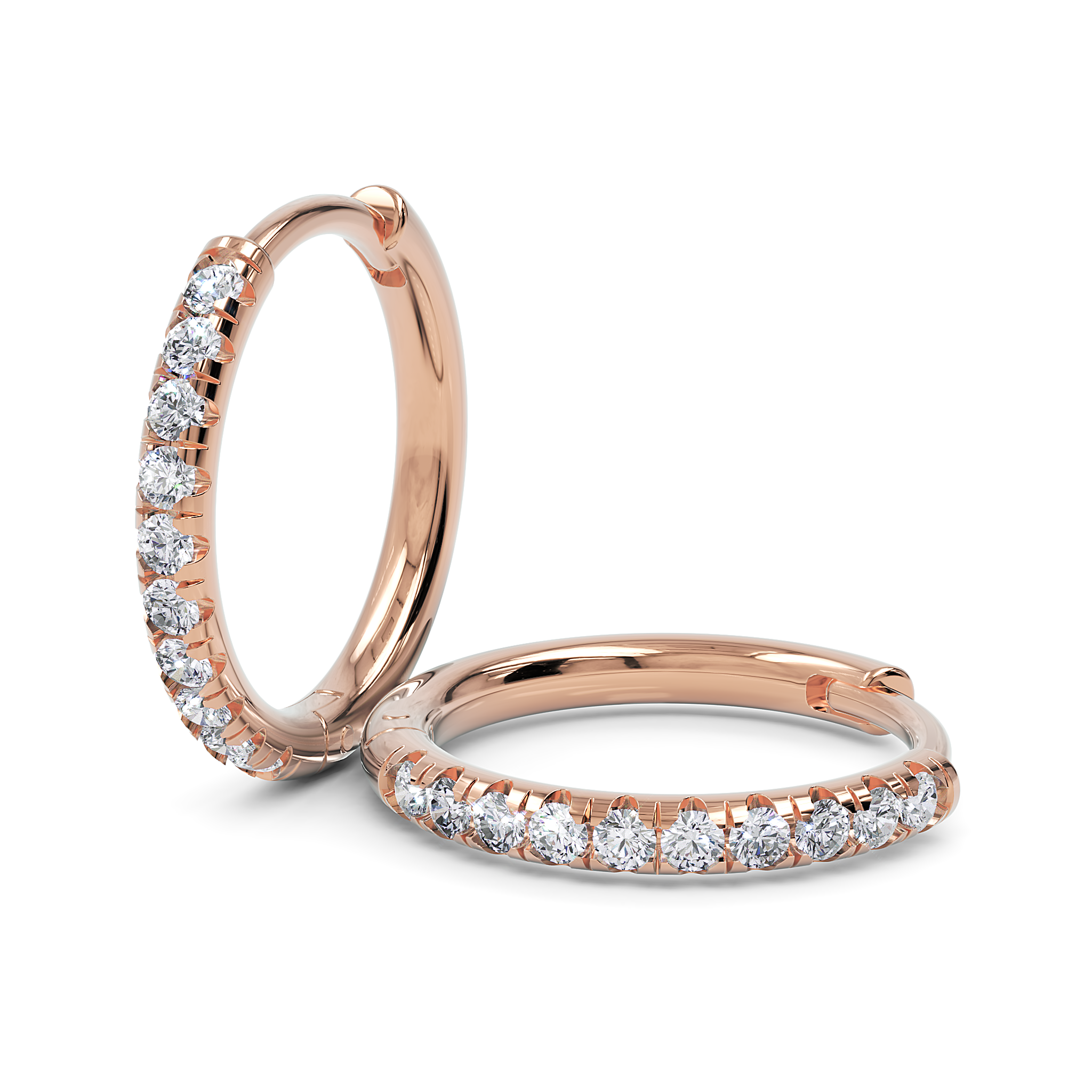Brinco Argola Elaria em Ouro 18K Com Diamante Natural