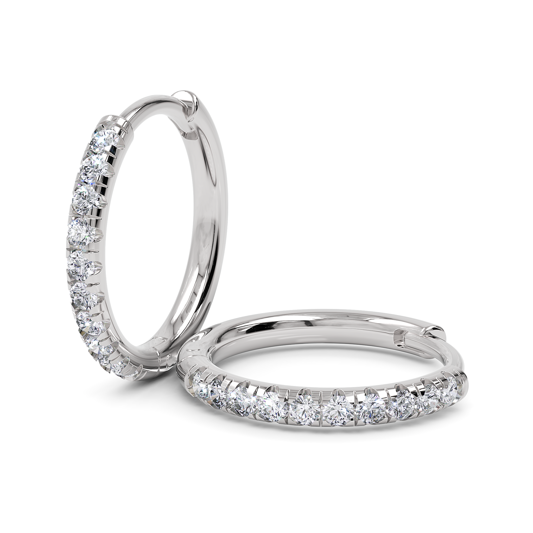 Brinco Argola Elaria em Ouro 18K Com Diamante Natural