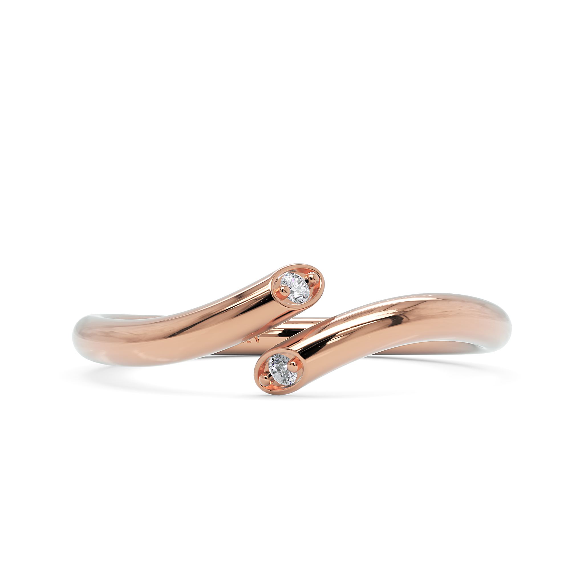 Anel Singular Com Diamante em Ouro 18K