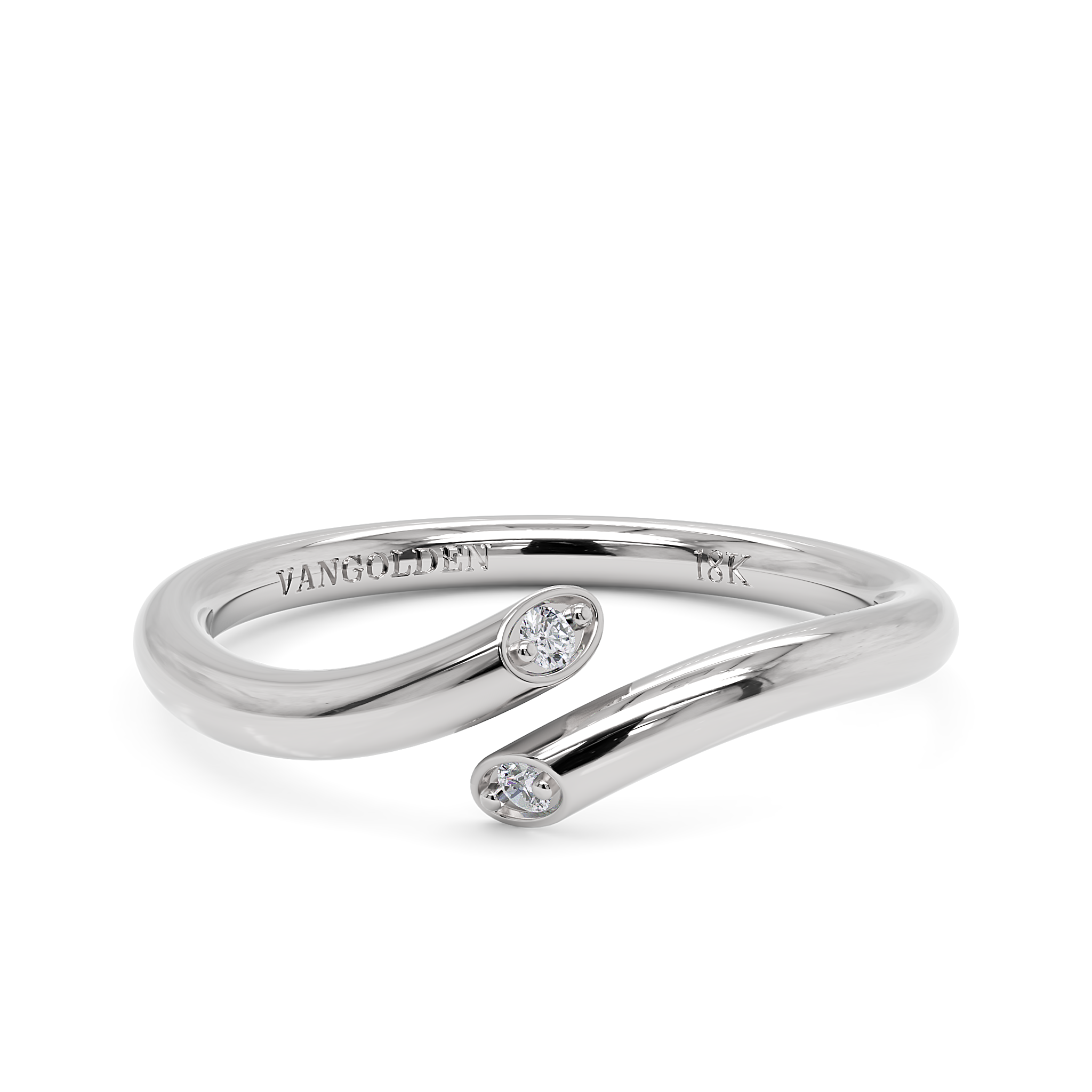 Anel Singular Com Diamante em Ouro 18K