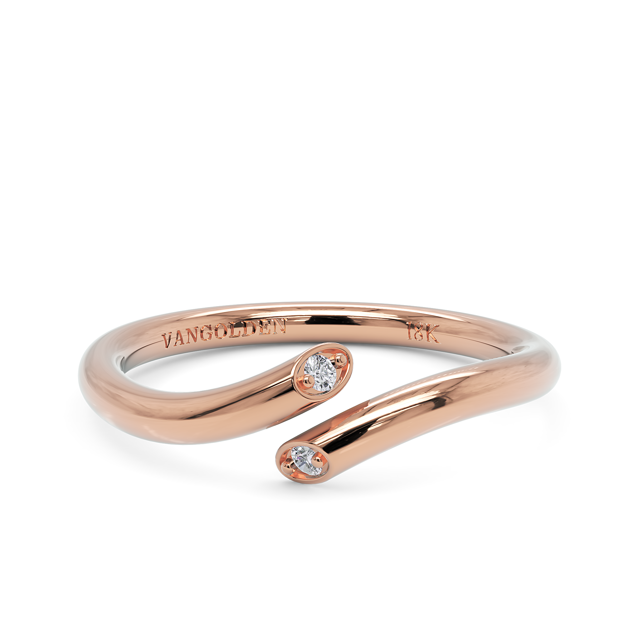 Anel Singular Com Diamante em Ouro 18K
