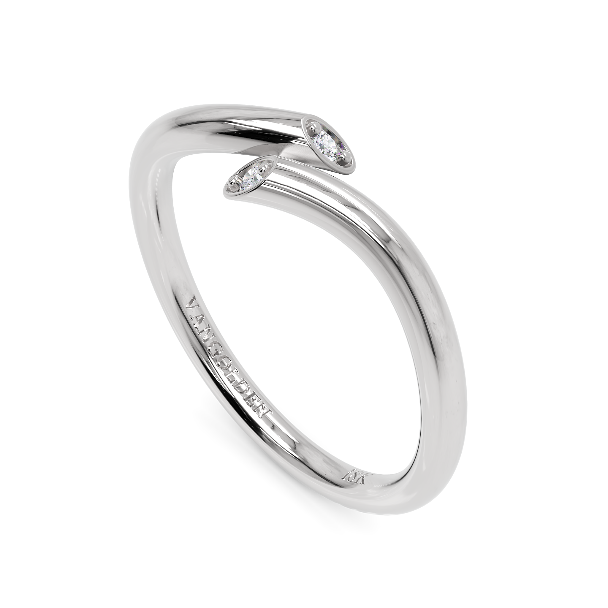 Anel Singular Com Diamante em Ouro 18K