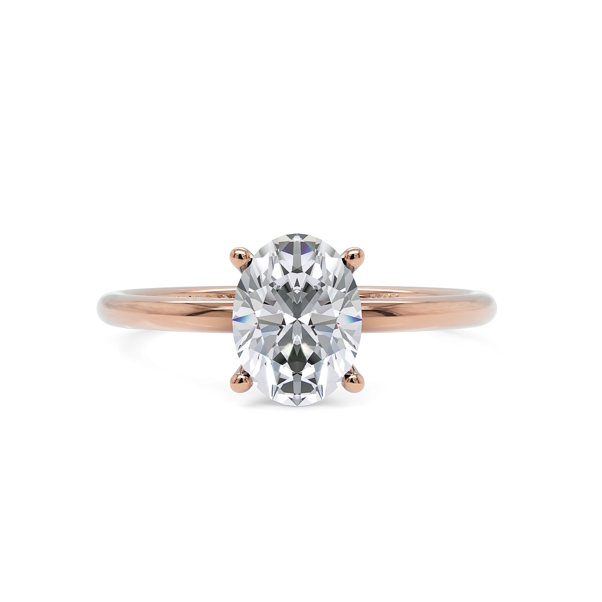 Anel de Noivado Paleta Moissanite 1,5 ct em Ouro 18K
