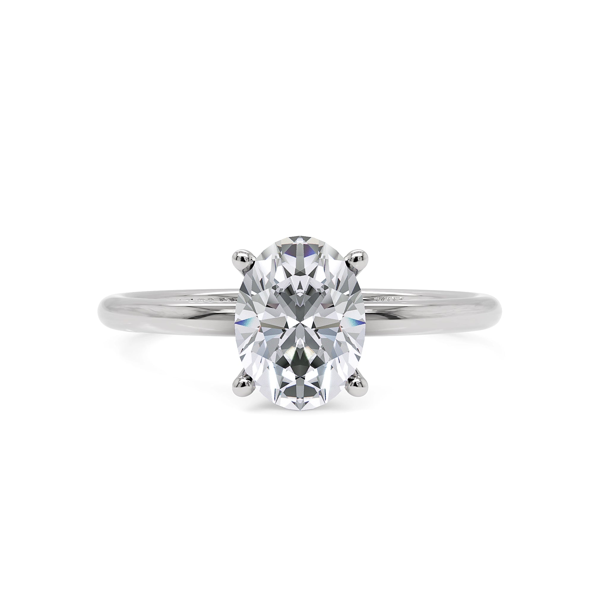 Anel de Noivado Paleta Moissanite 1,5 ct em Ouro 18K