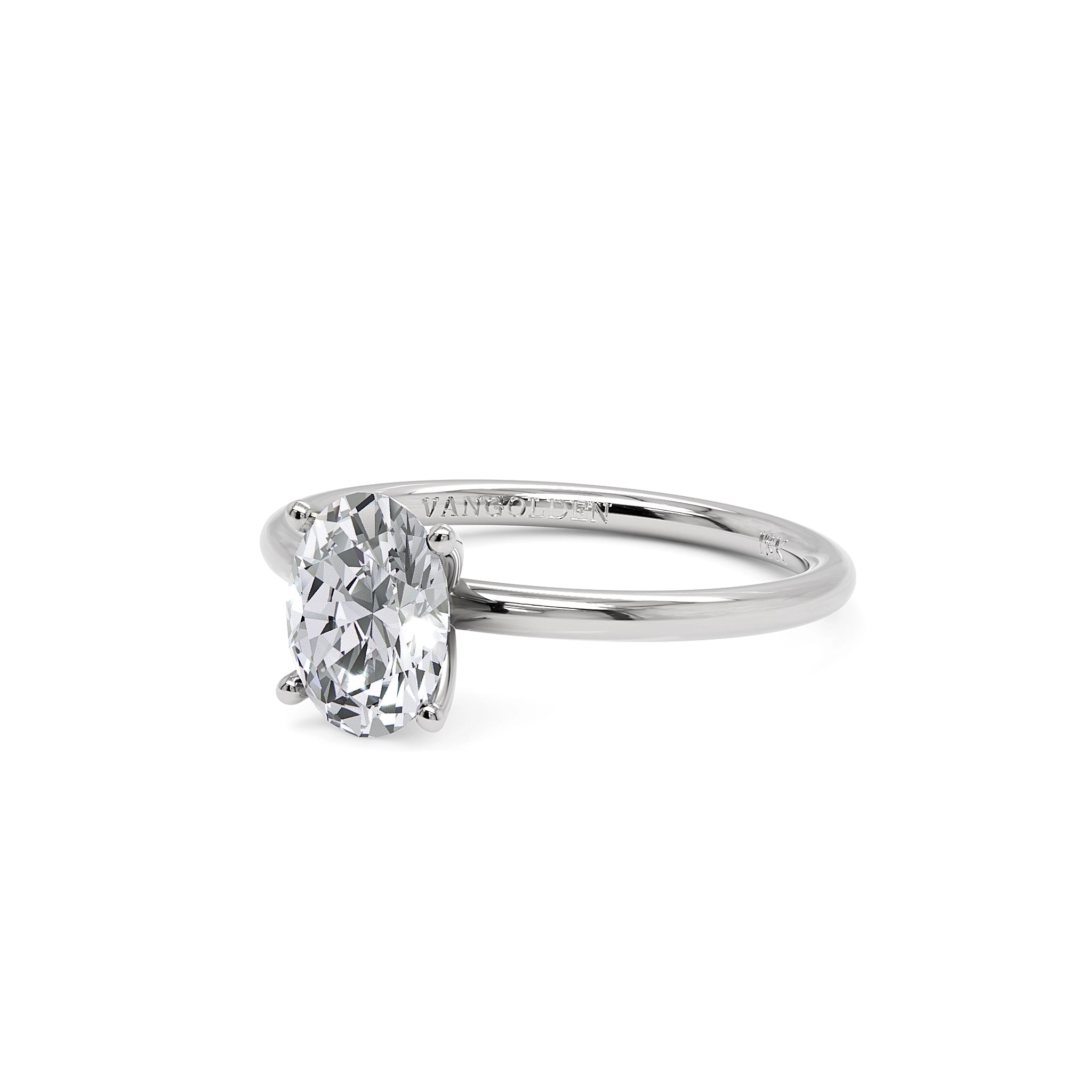 Anel de Noivado Paleta Moissanite 1,5 ct em Ouro 18K
