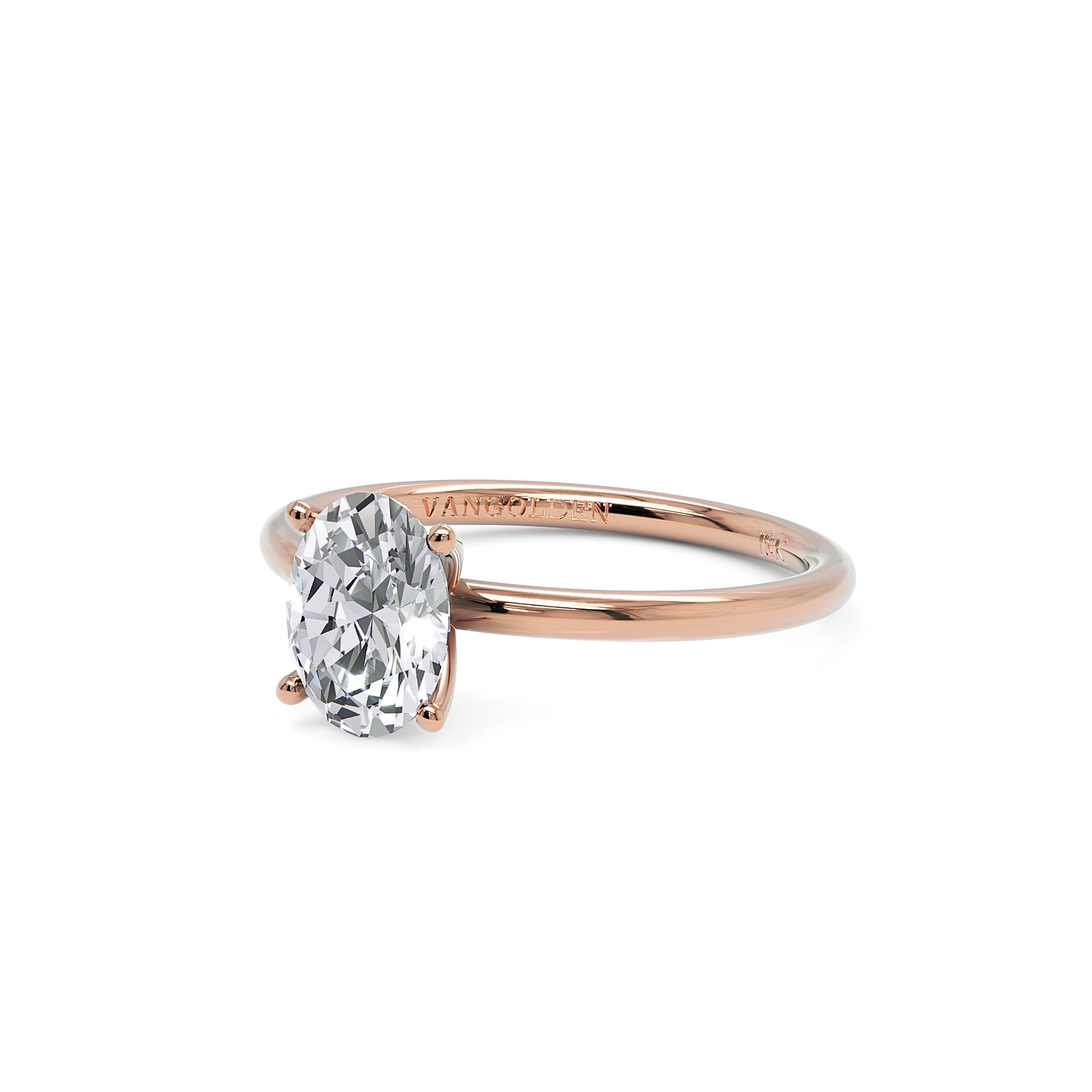 Anel de Noivado Paleta Moissanite 1,5 ct em Ouro 18K