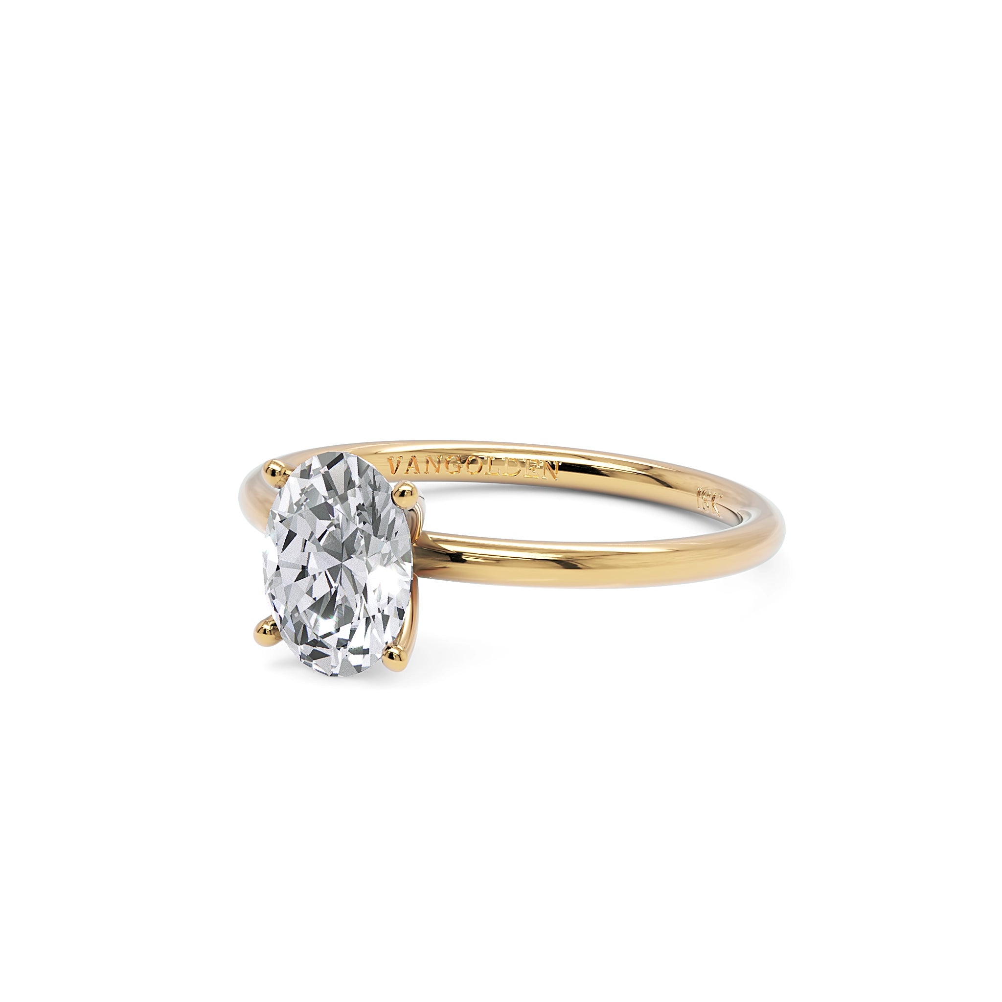Anel de Noivado Paleta Moissanite 1,5 ct em Ouro 18K
