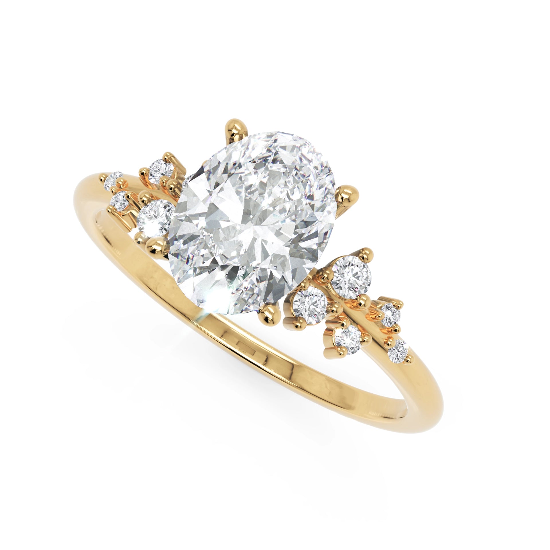 Anel de Noivado Aura Diamante de Laboratório 1,5 ct em Ouro 18K