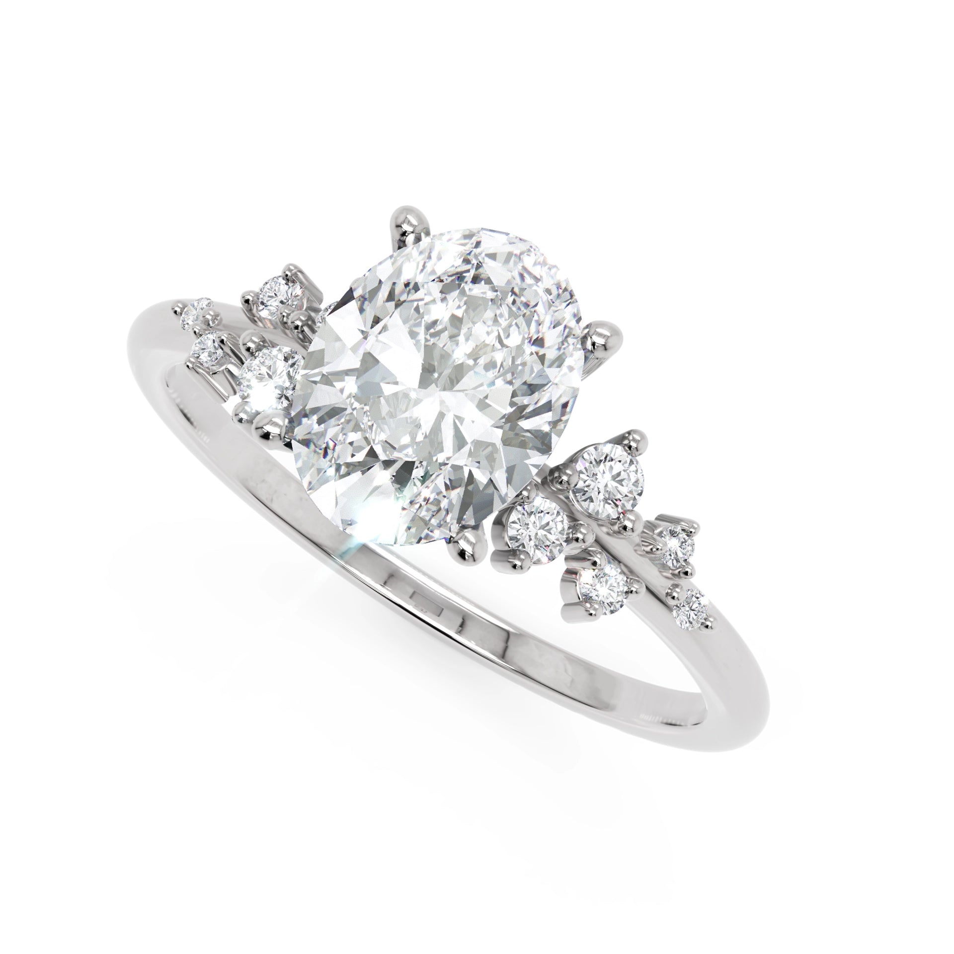 Anel de Noivado Aura Diamante de Laboratório 1,5 ct em Ouro 18K