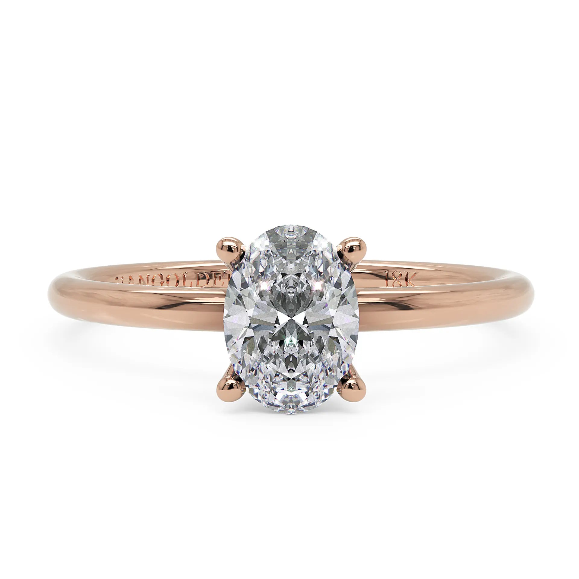 Palette Lab-Grown 1 ct Diamond Engagement Ring in 18K Gold