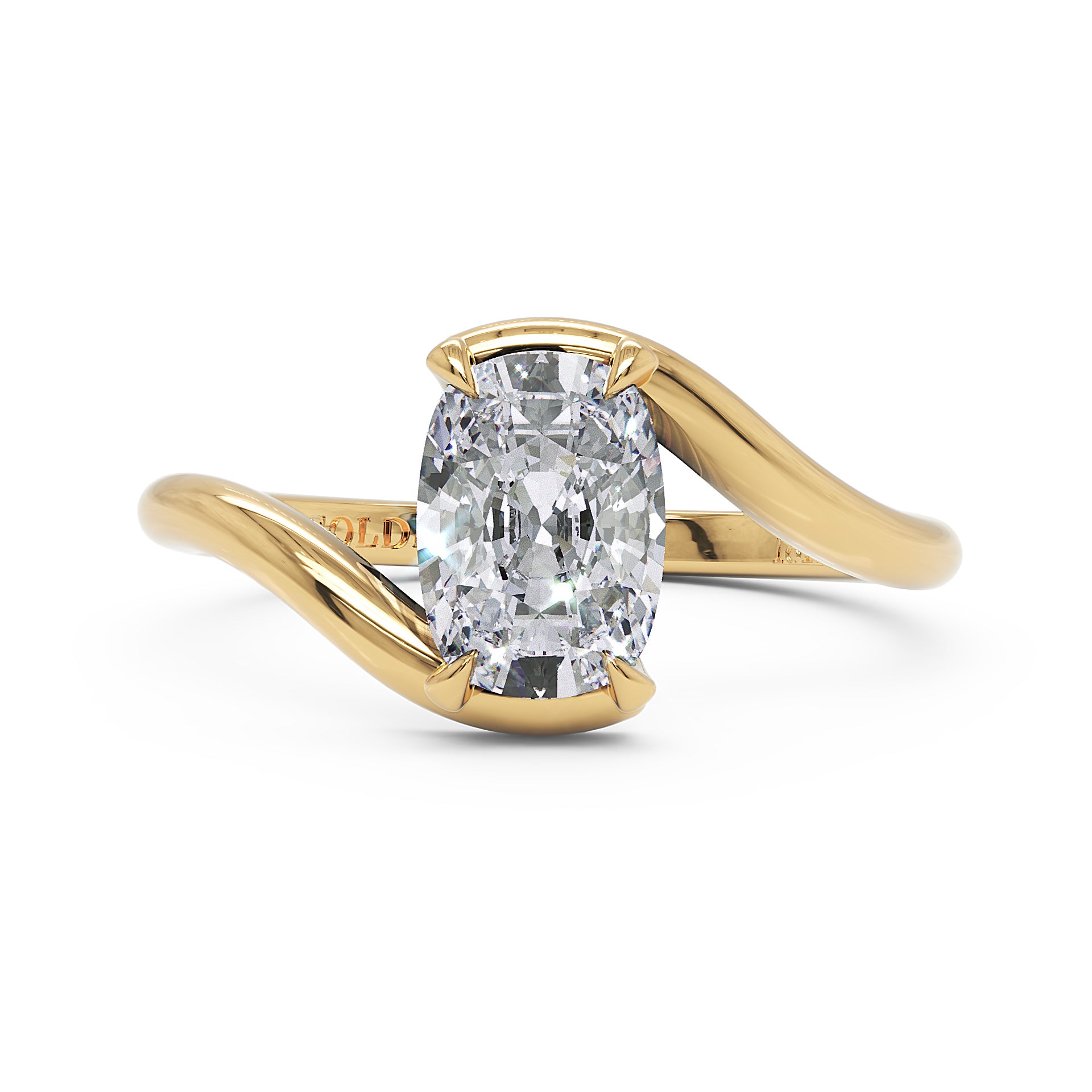 Anel Iris Moissanite 1 ct em Ouro 18K