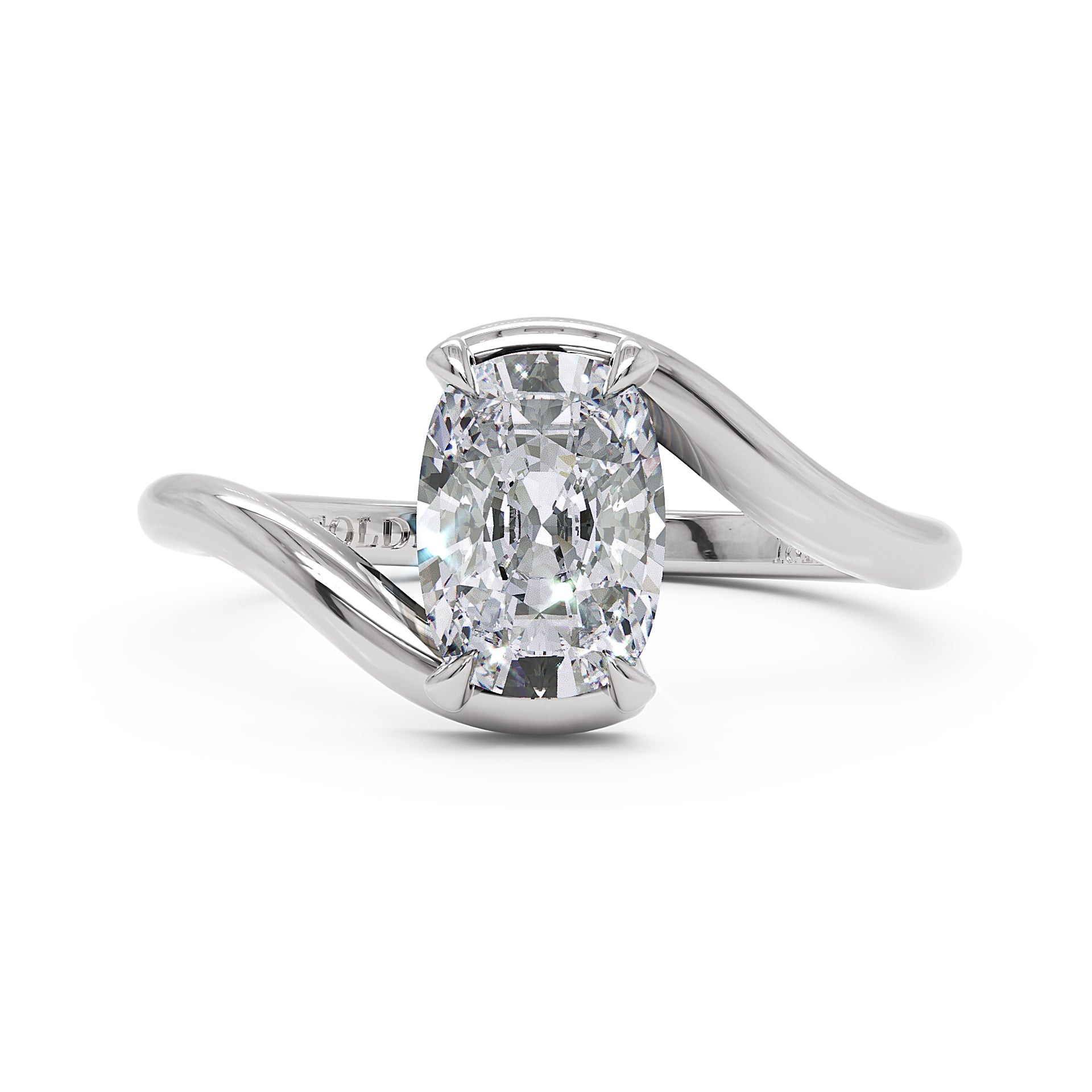 Anel Iris Moissanite 1 ct em Ouro 18K