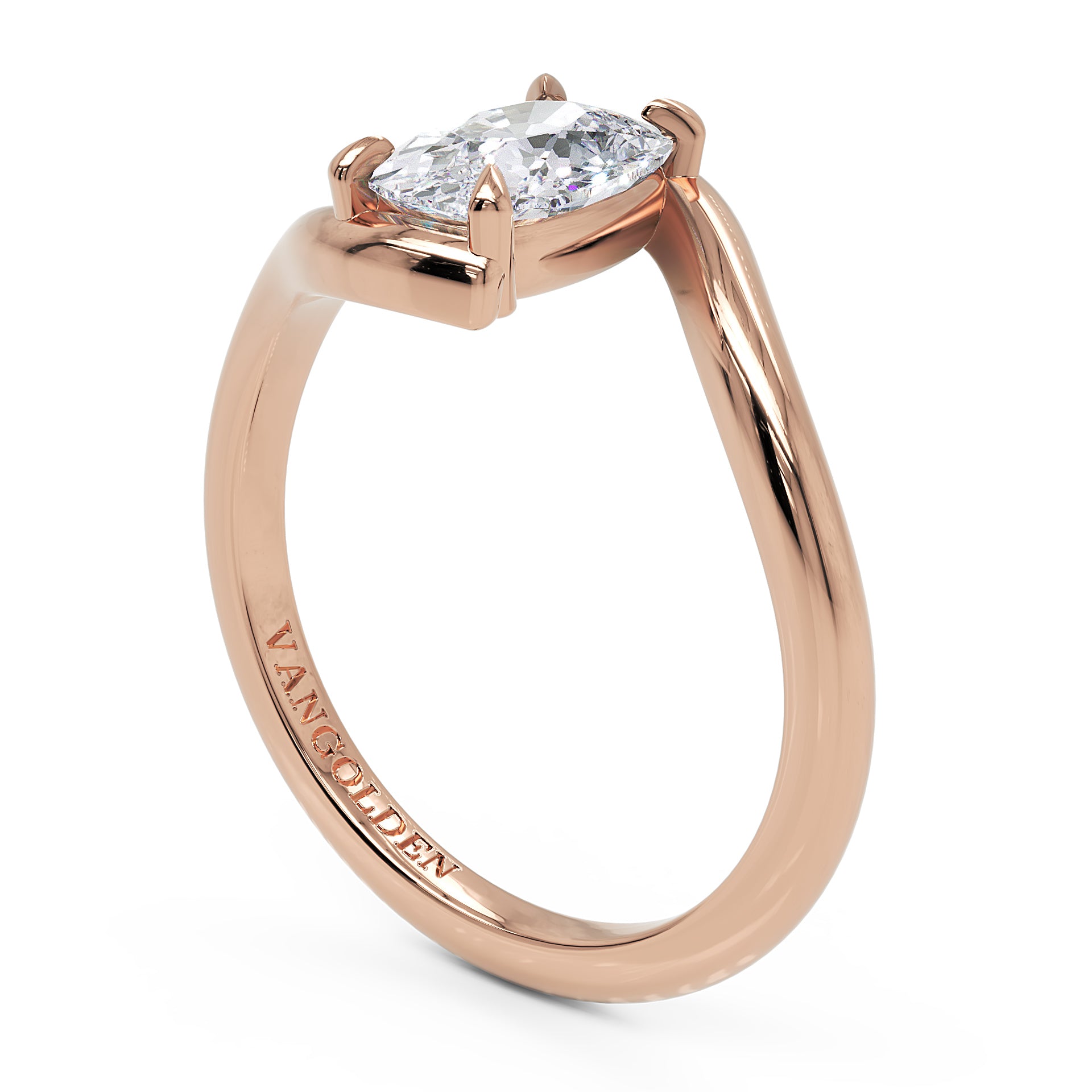 Anel Iris Moissanite 1 ct em Ouro 18K