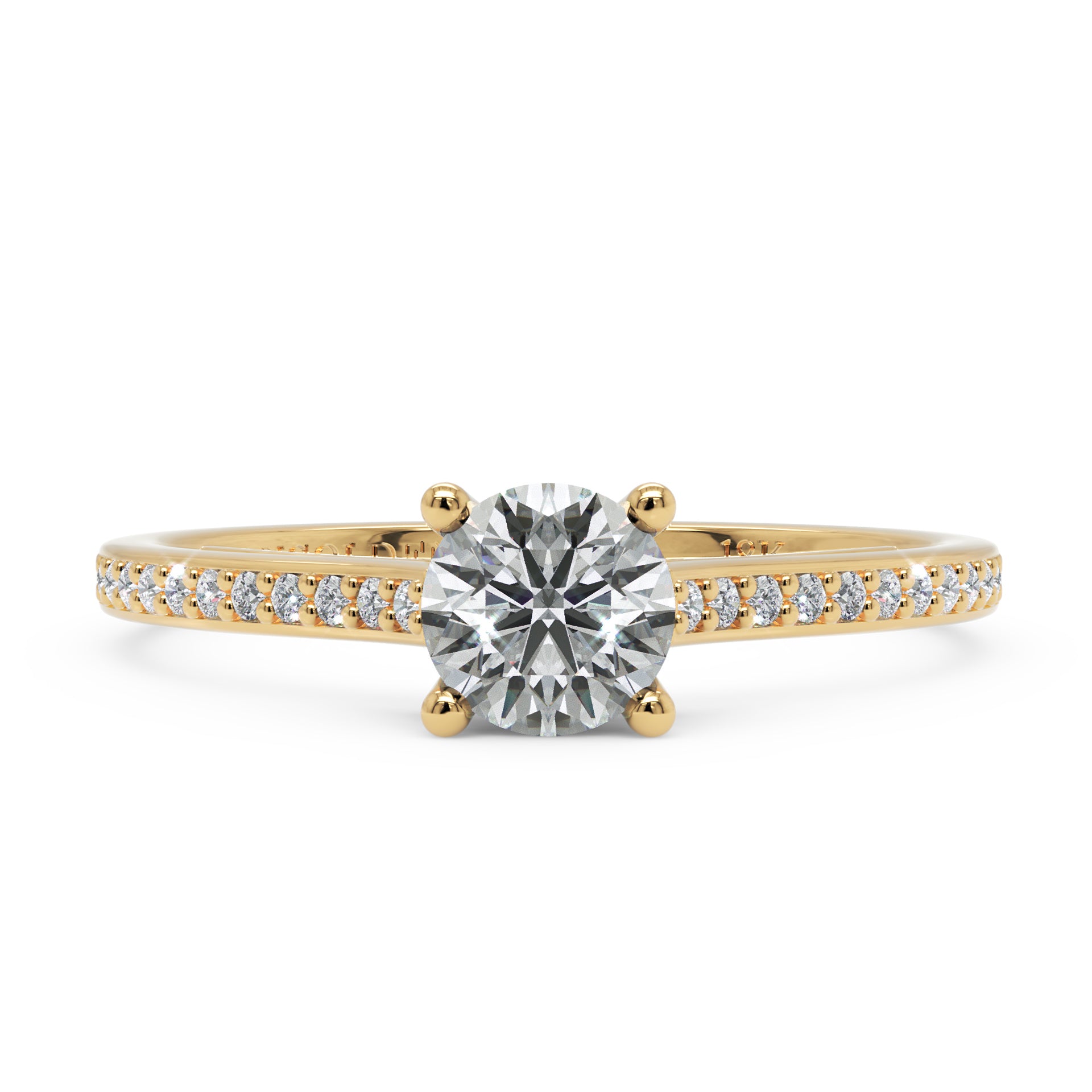 Anel de Noivado Stellae II Moissanite 0,50 ct em Ouro 18K