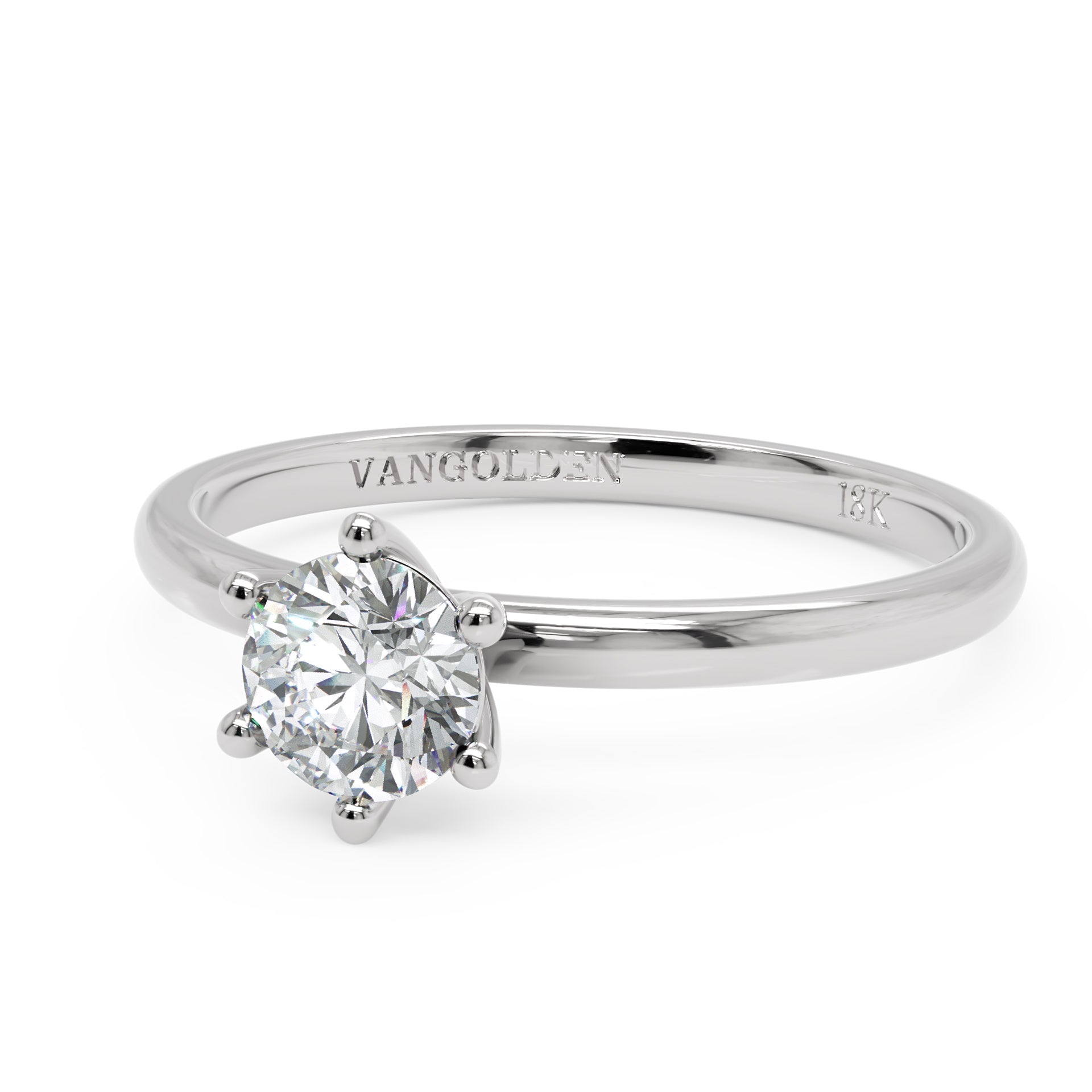 Anel de Noivado Amélie Diamante de Laboratório 0,50 ct em Ouro 18K