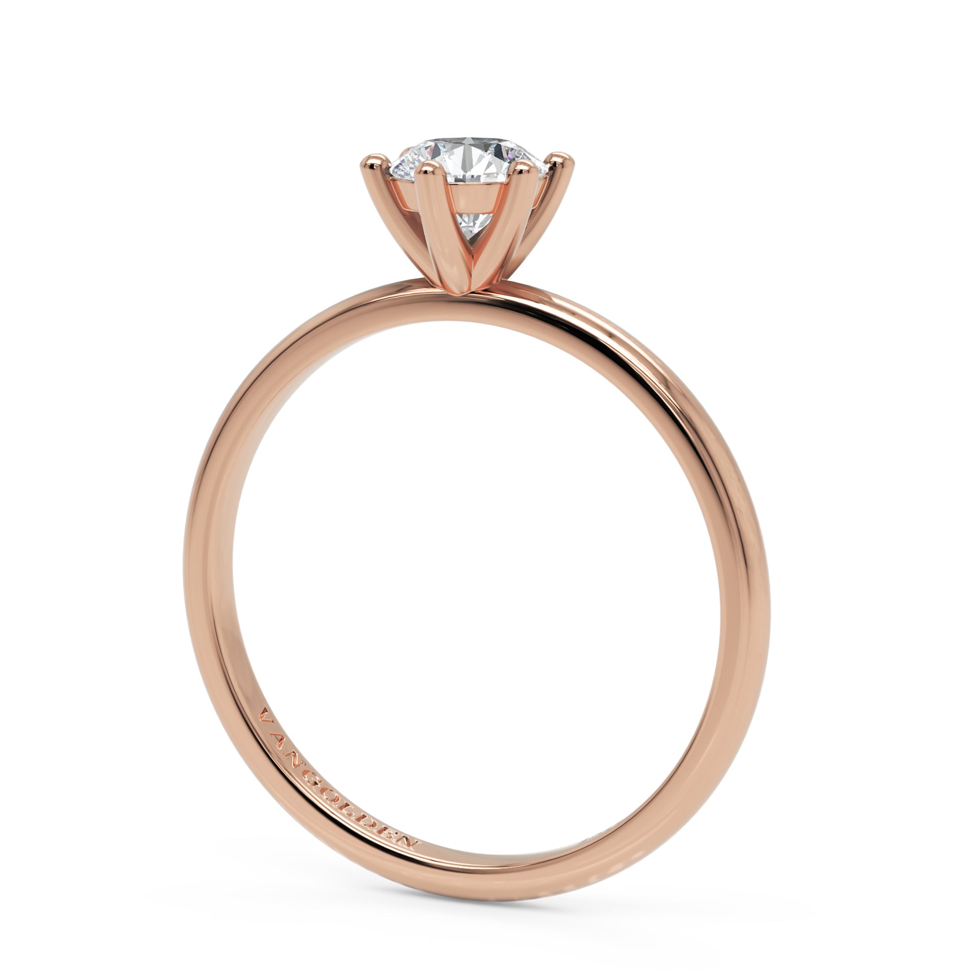 Anel de Noivado Amélie Diamante de Laboratório 0,50 ct em Ouro 18K