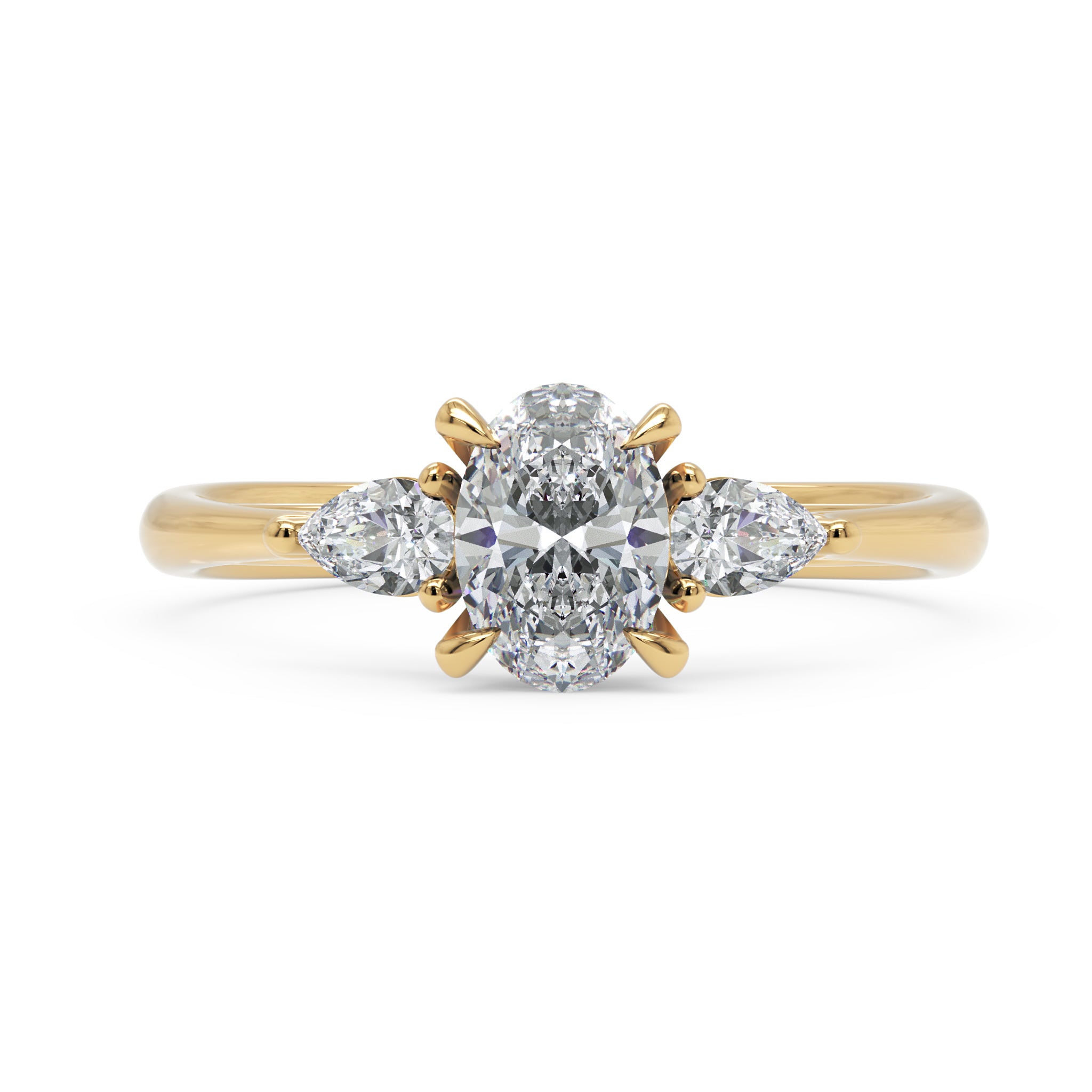 Anel de Noivado Valley Diamante de Laboratório 0,50 ct em Ouro 18K