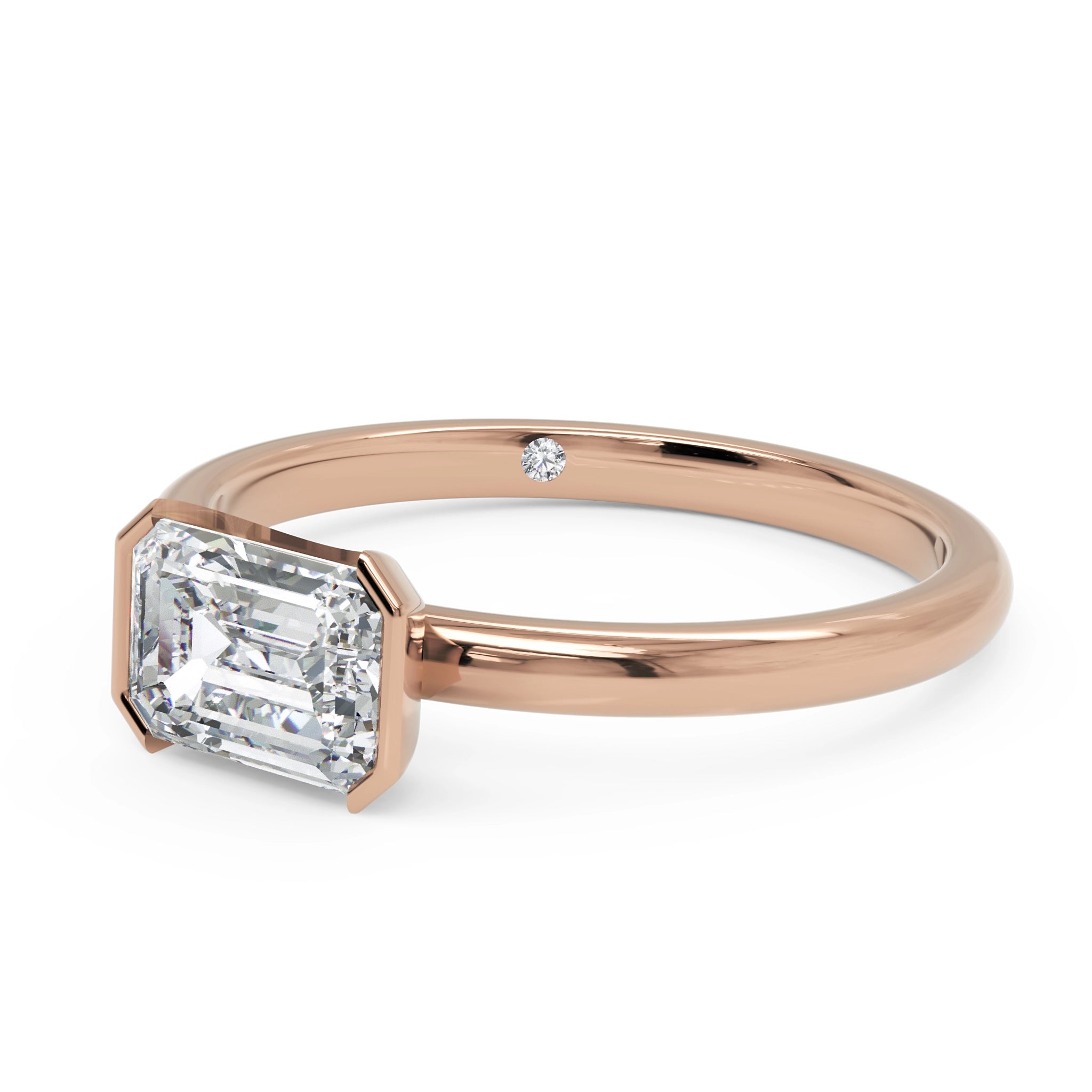 Anel Pinky Emerald 1 ct em Ouro 18K
