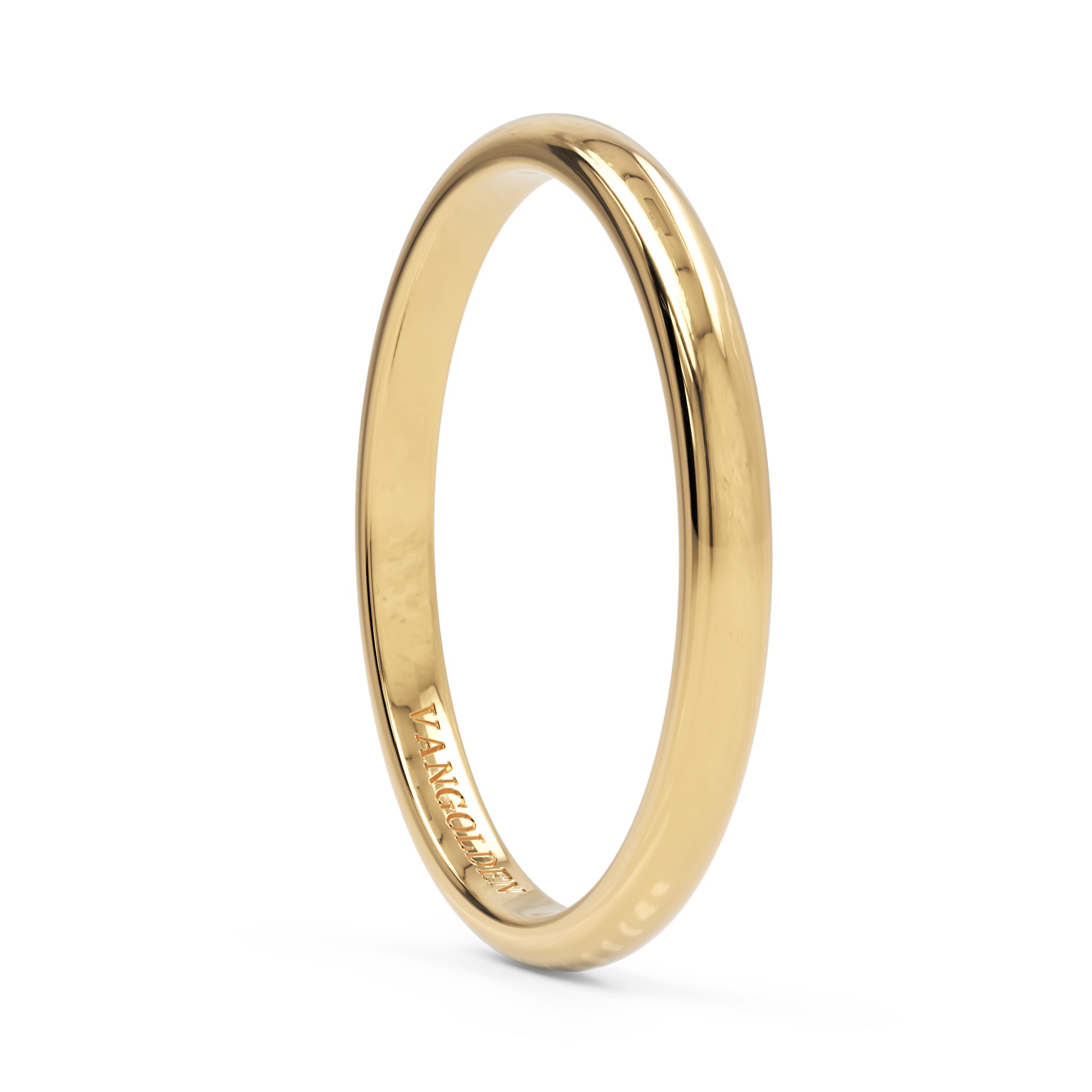 Aliança Abaulada 2mm em Ouro 18K (unidade)