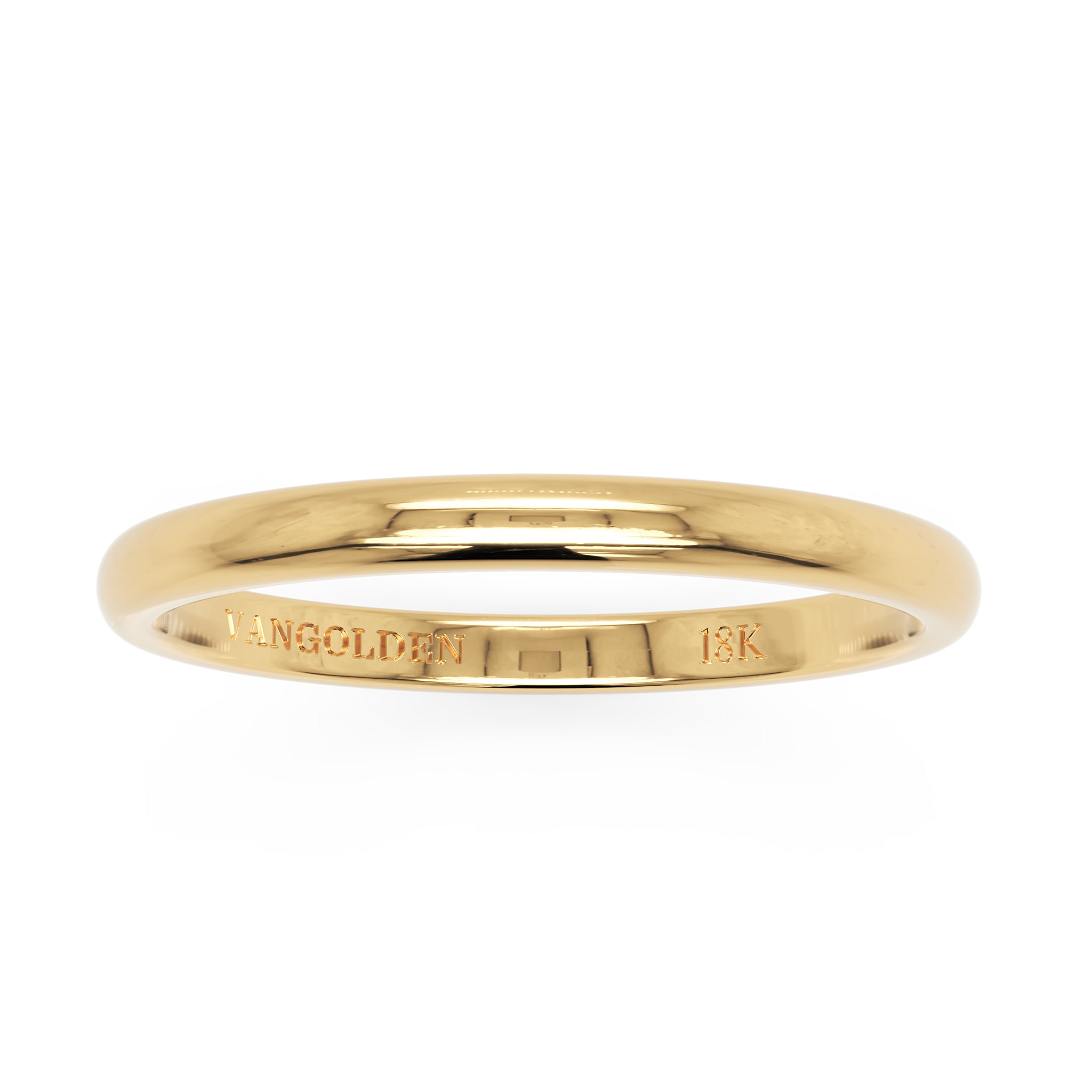 Aliança Abaulada 2mm em Ouro 18K (unidade)