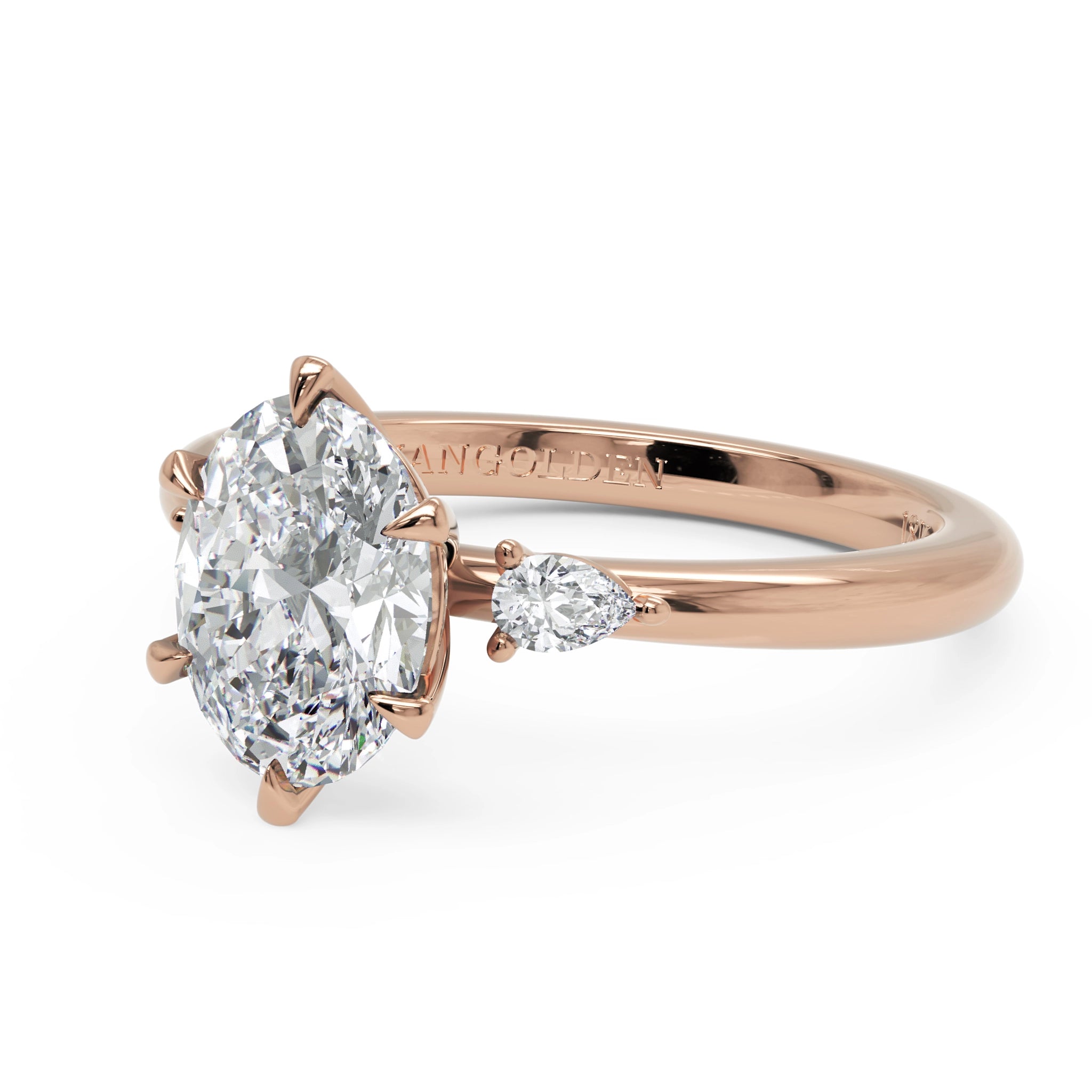 Anel de Noivado Midnight Sun Moissanite 1,5 ct em Ouro 18K