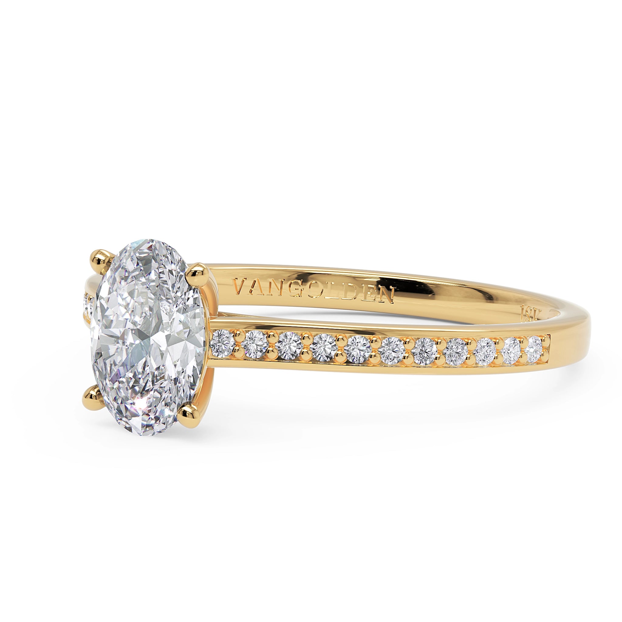 Anel de Noivado Fael Diamante de Laboratório 1 ct em Ouro 18K