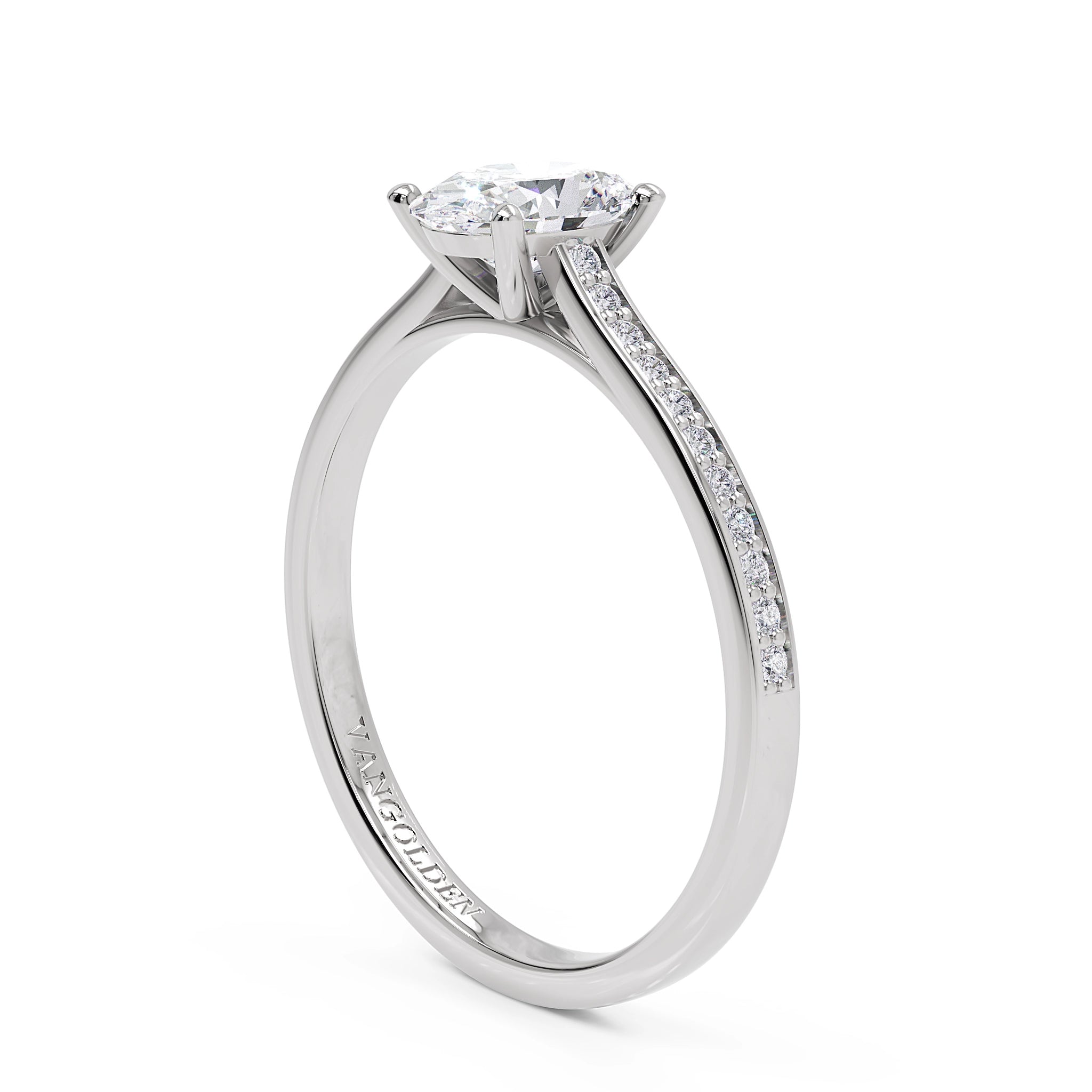 Anel de Noivado Fael Diamante de Laboratório 1 ct em Ouro 18K
