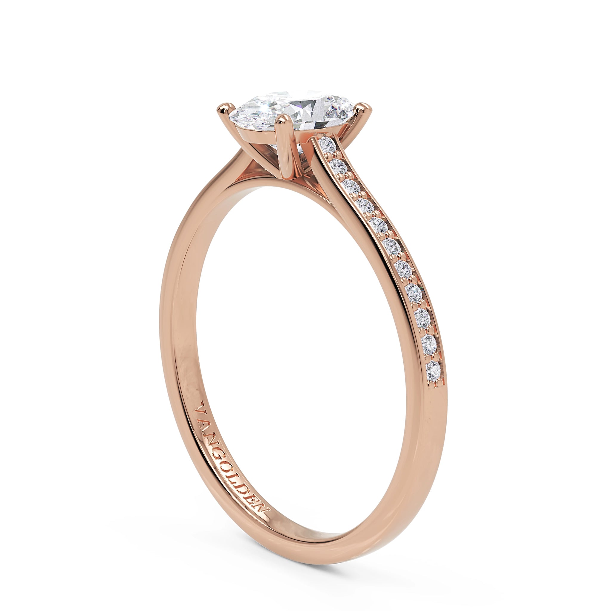 Anel de Noivado Fael Diamante de Laboratório 1 ct em Ouro 18K
