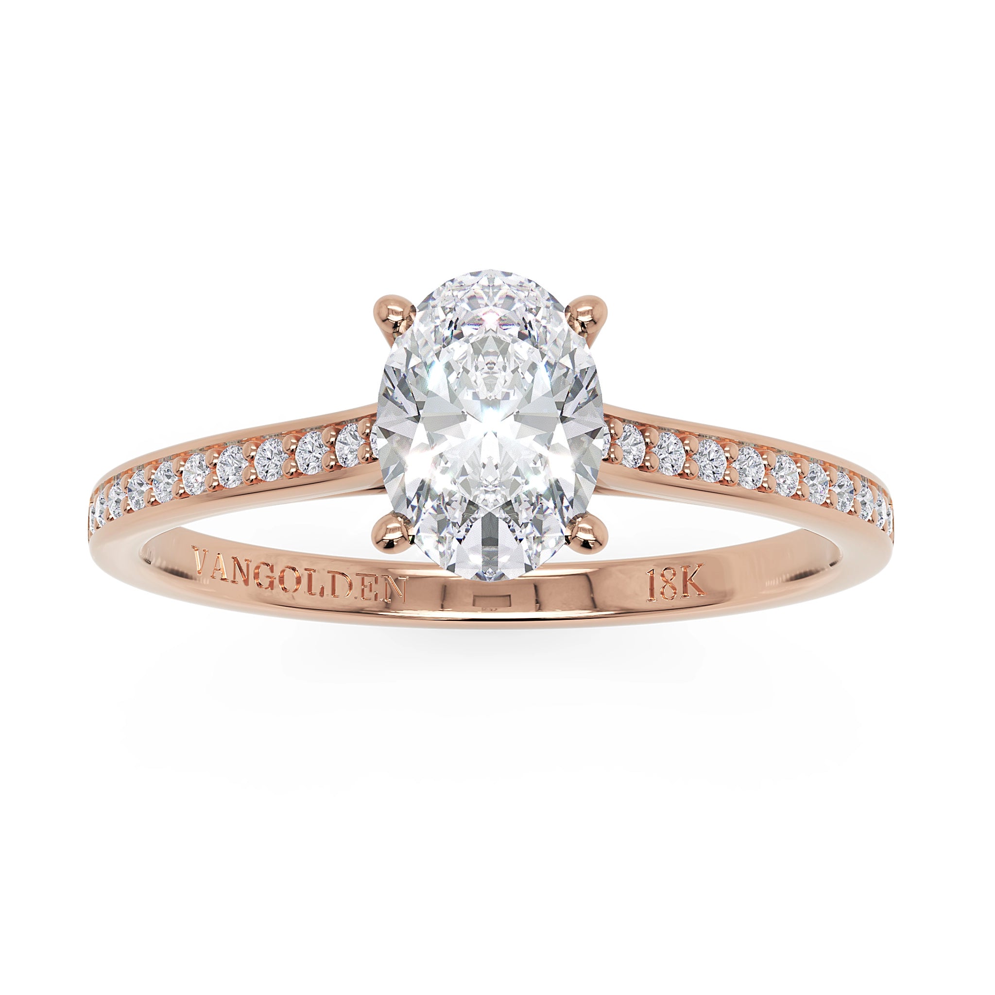 Anel de Noivado Fael Diamante de Laboratório 1 ct em Ouro 18K