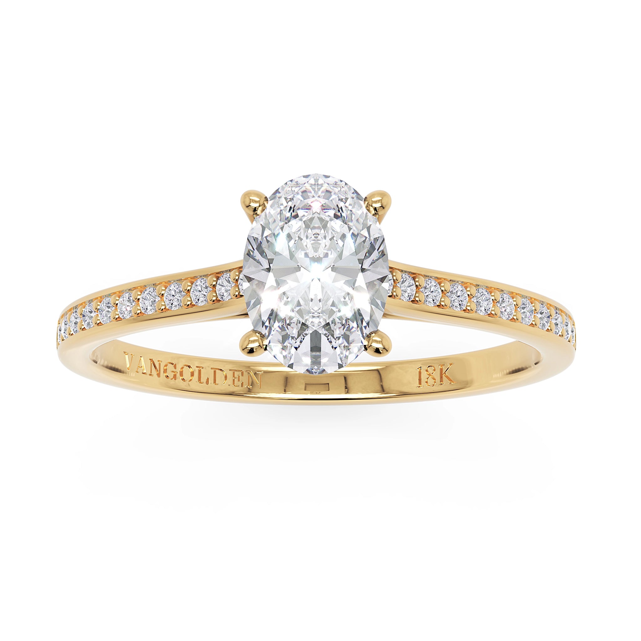 Anel de Noivado Fael Moissanite 1 ct em Ouro 18K