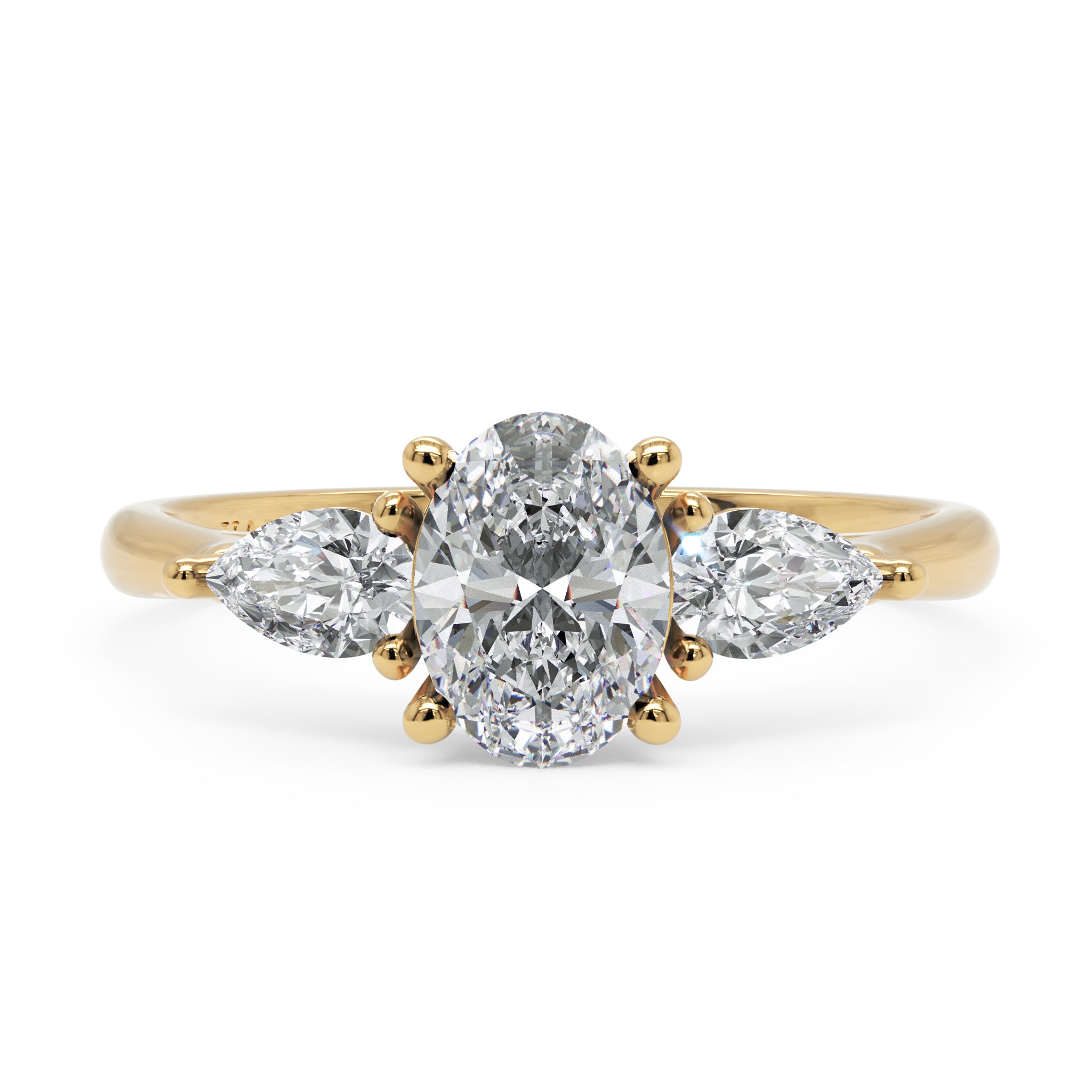 Anel de Noivado Valley Moissanite 1,0ct em Ouro 18K