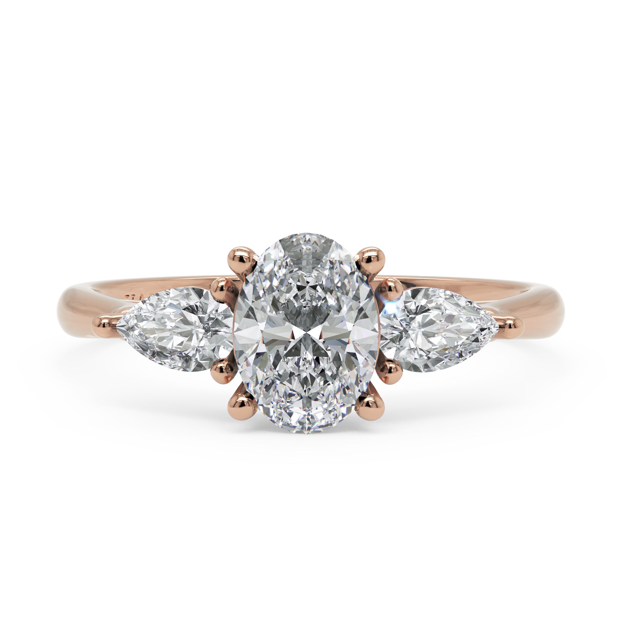 Anel de Noivado Valley Moissanite 1,0ct em Ouro 18K