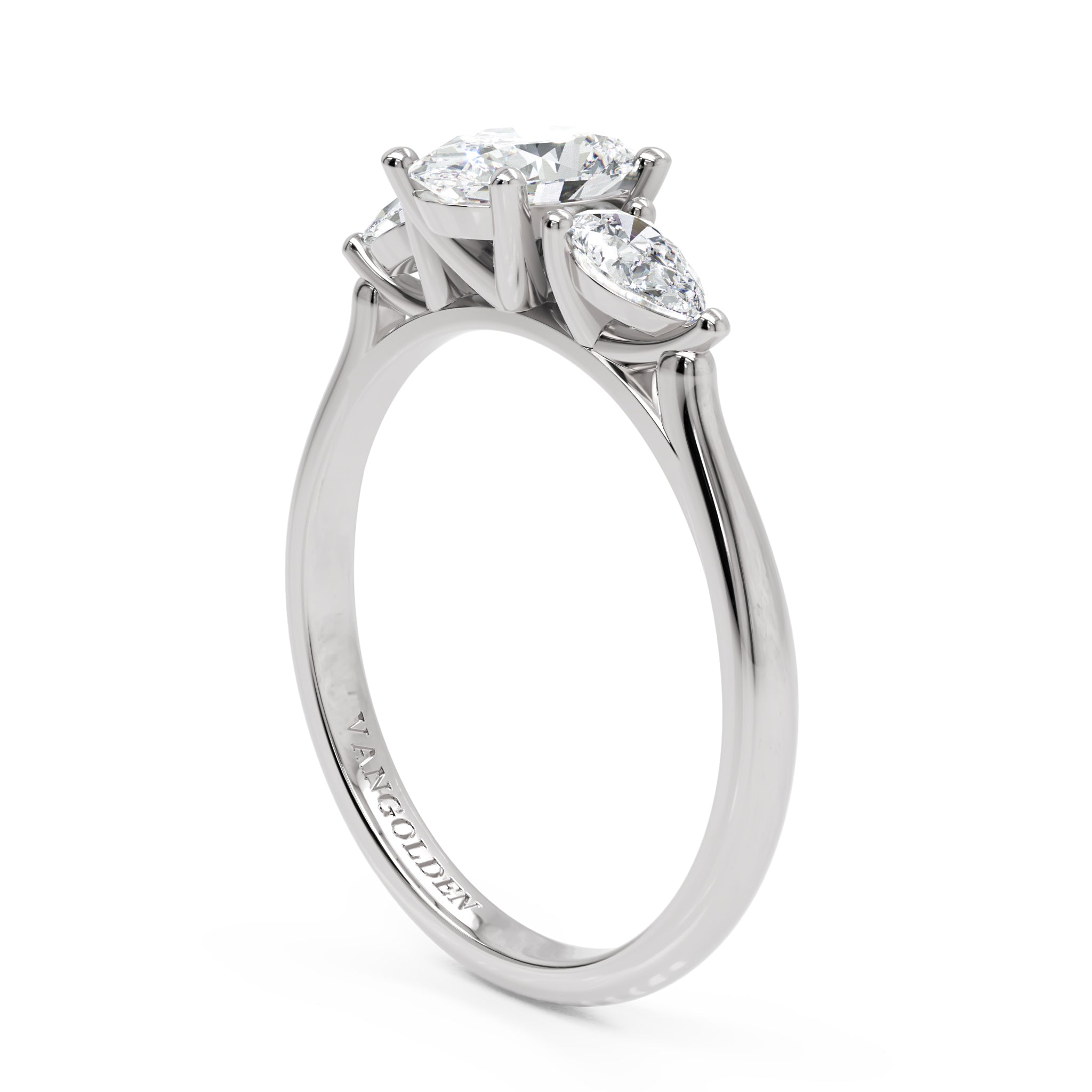 Anel de Noivado Valley Moissanite 1,0ct em Ouro 18K