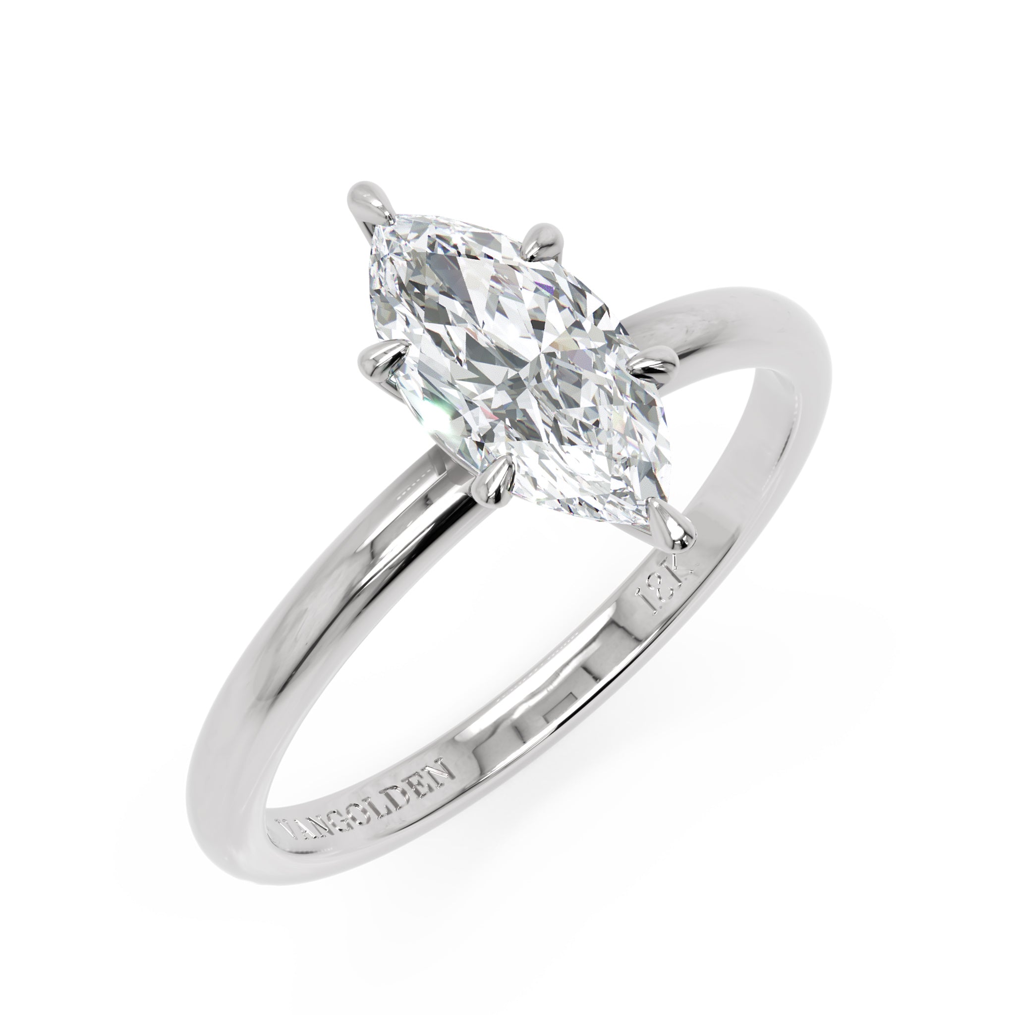 Anel de Noivado Eda Diamante de Laboratório 0,70 ct em Ouro 18K