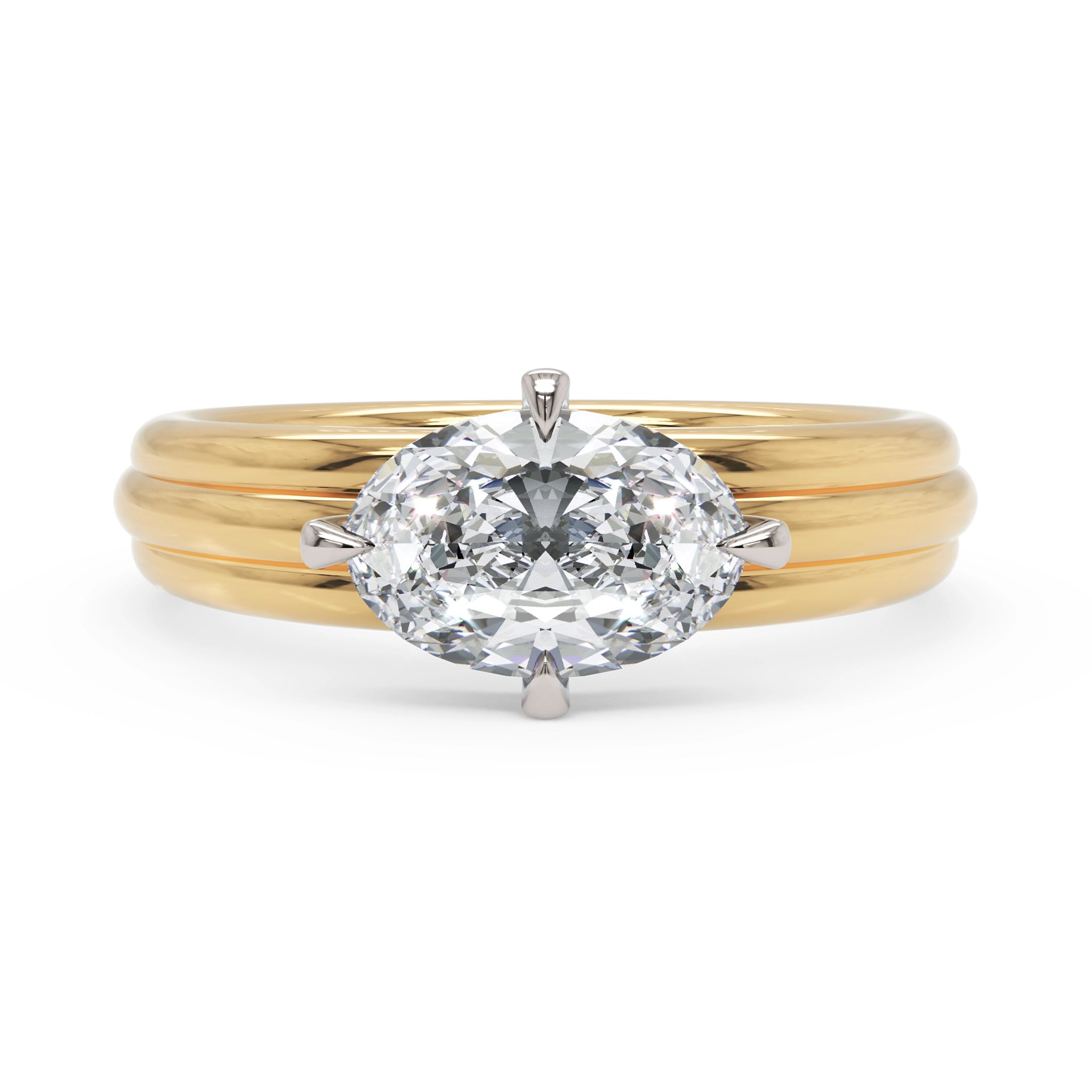 Anel Glimpse Diamante Natural 1 ct em Ouro 18K