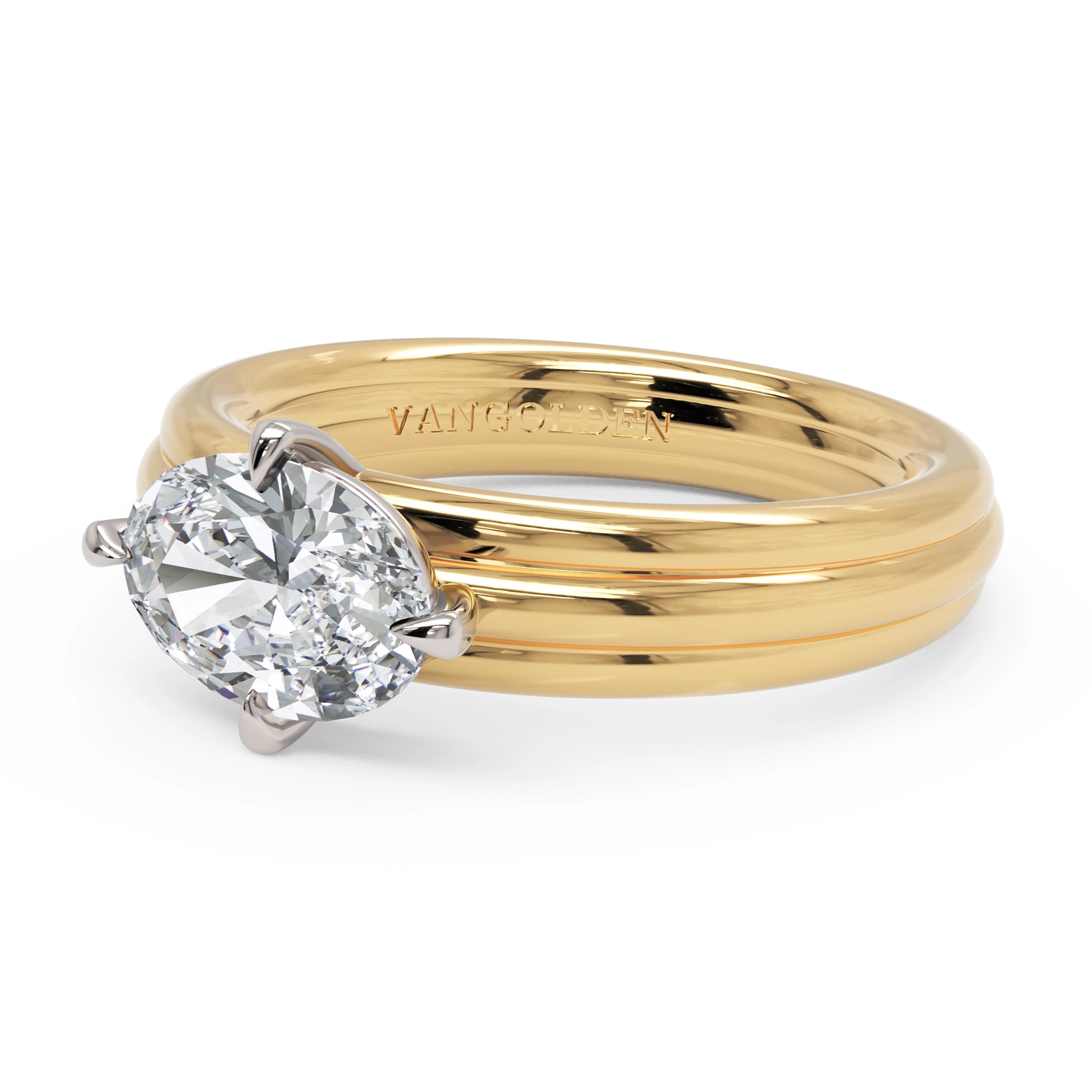 Anel Glimpse Diamante Natural 1 ct em Ouro 18K