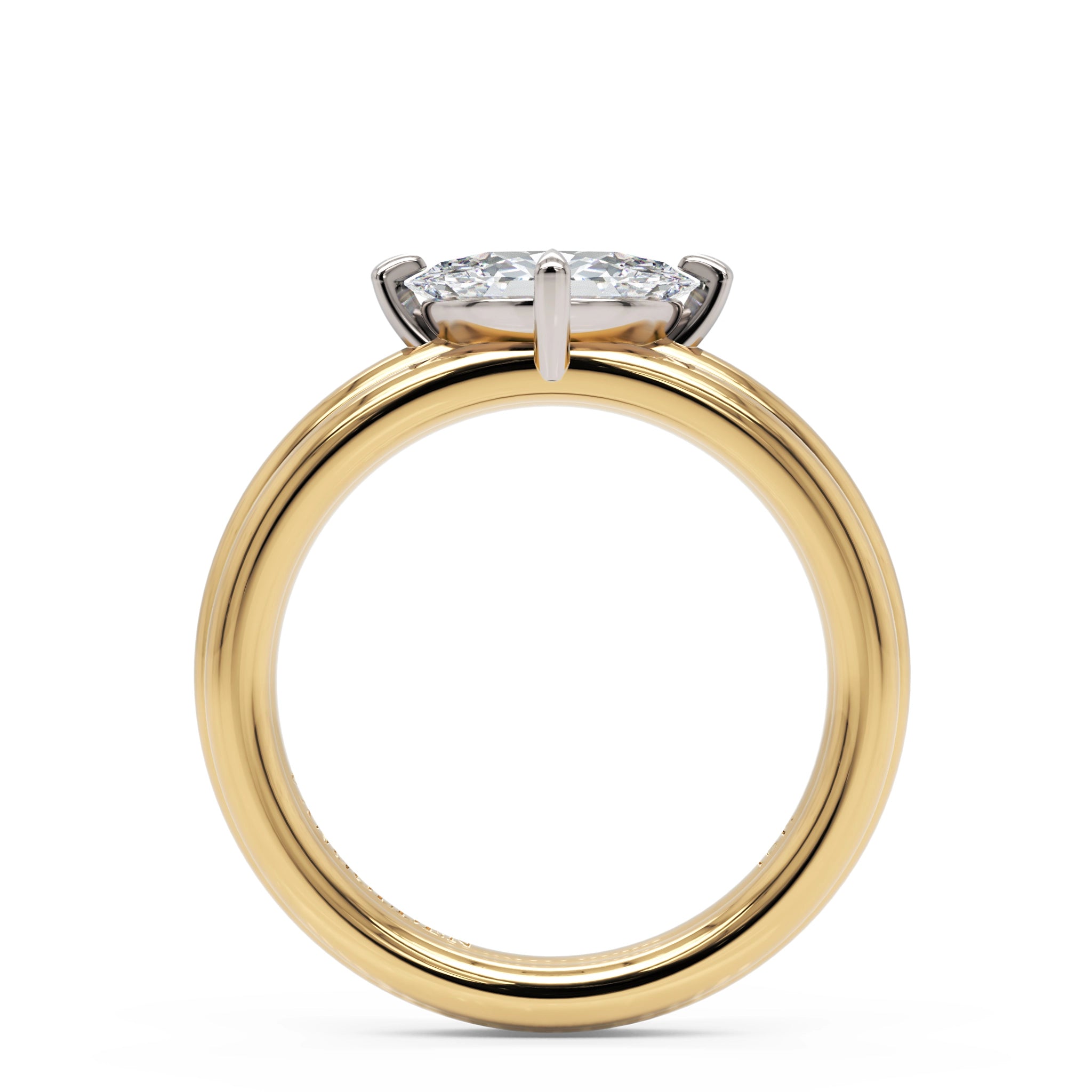 Anel Glimpse Diamante Natural 1 ct em Ouro 18K