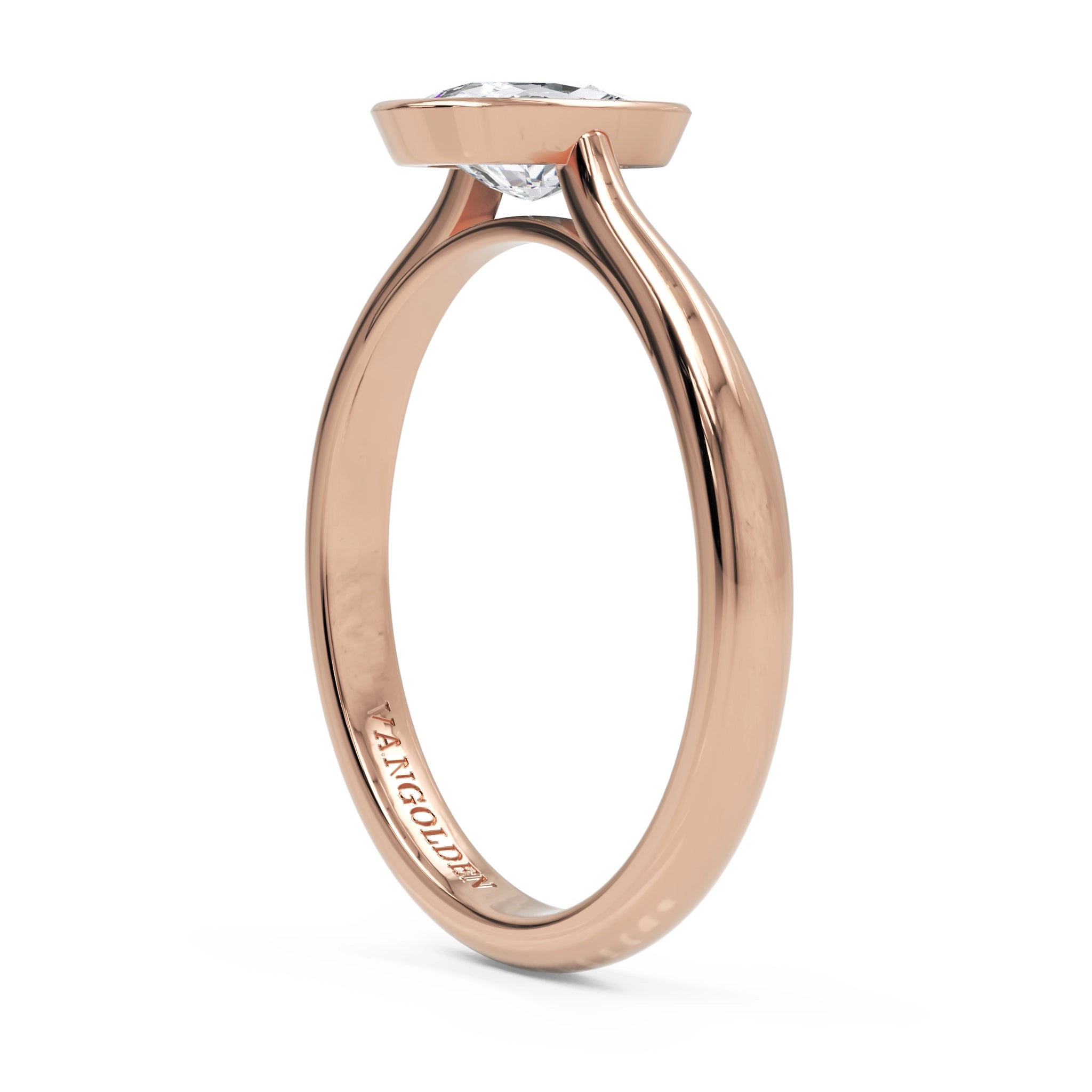 Anel de Noivado Dune Diamante de Laboratório 1 ct em Ouro 18K