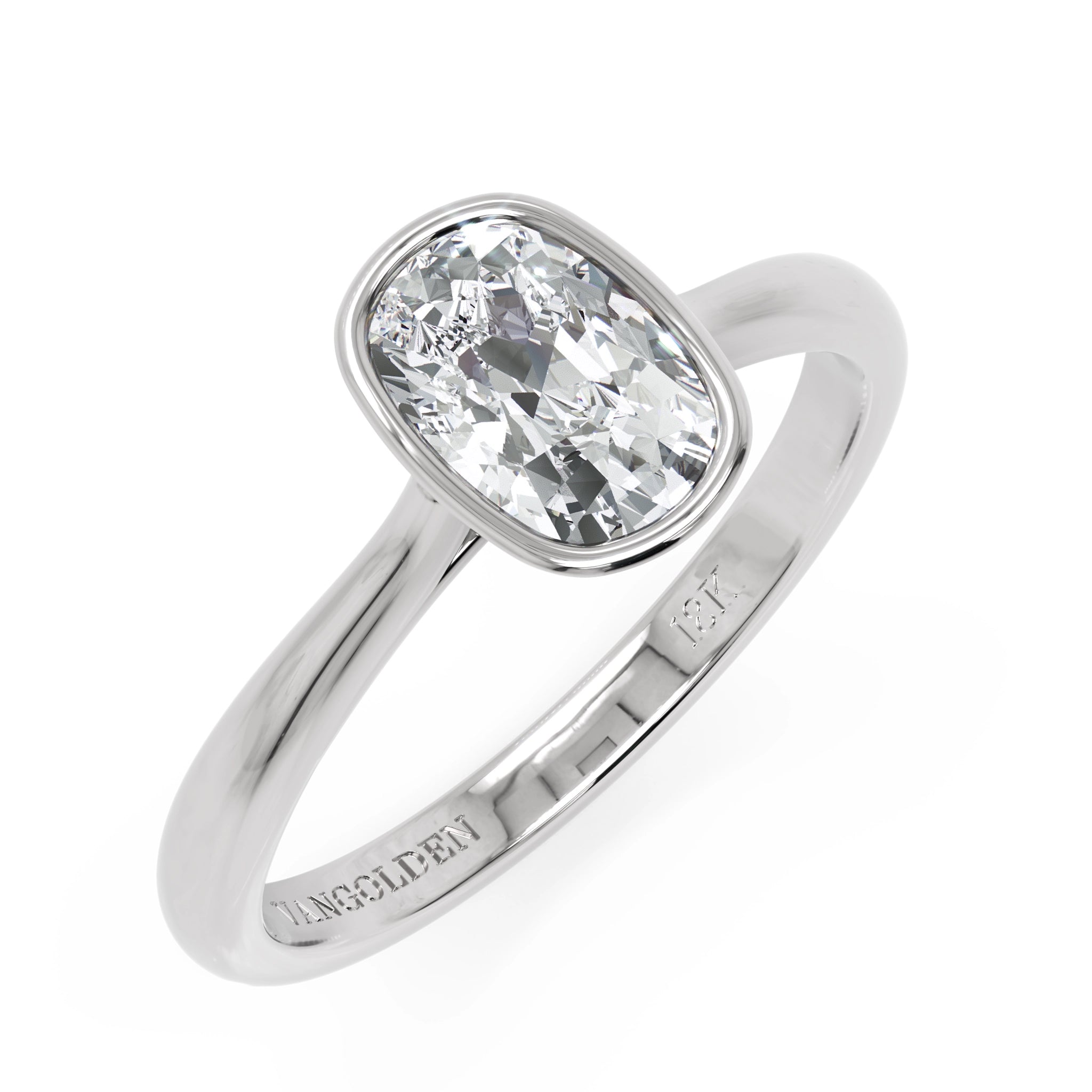 Anel de Noivado Dune Diamante de Laboratório 1 ct em Ouro 18K
