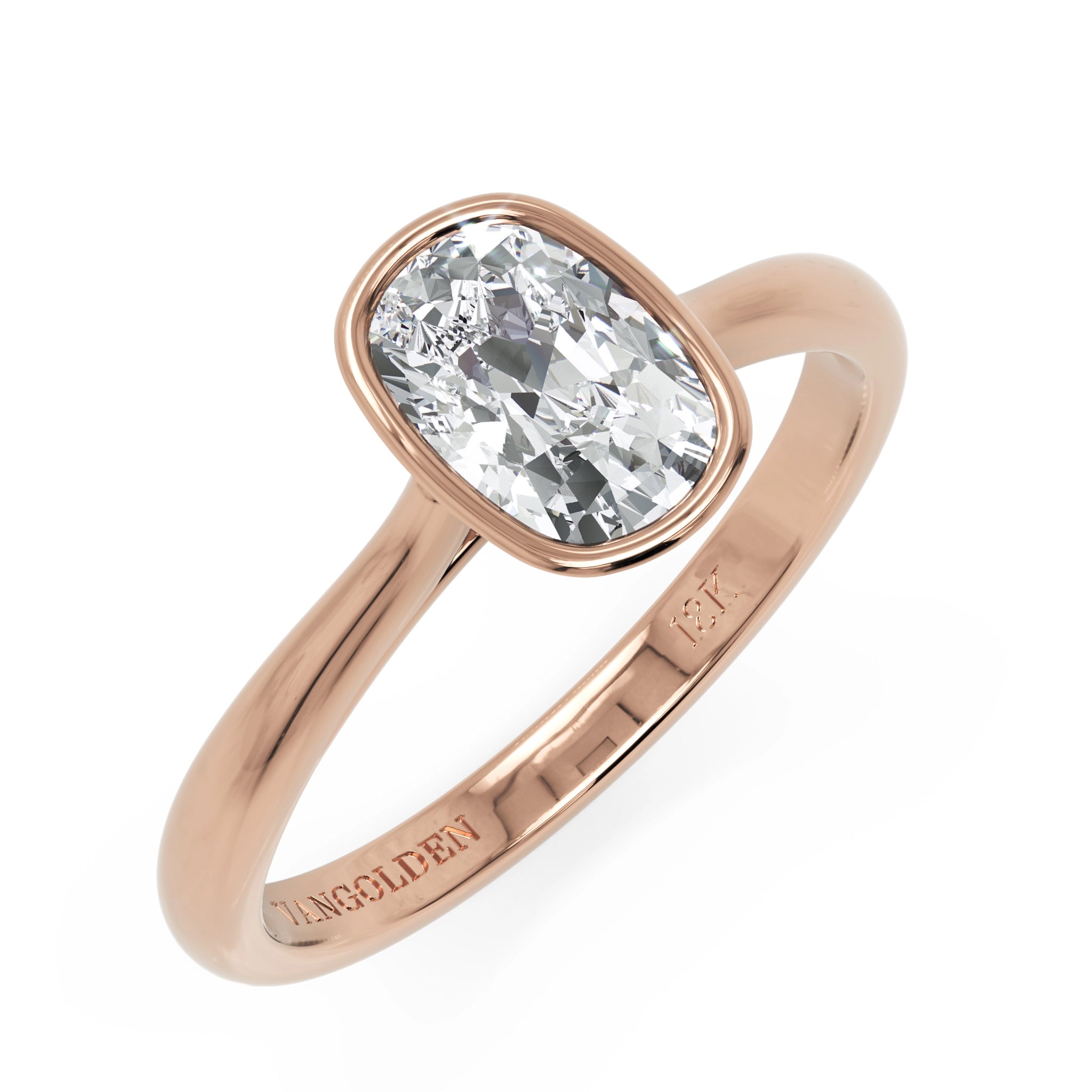 Anel de Noivado Dune Diamante de Laboratório 1 ct em Ouro 18K