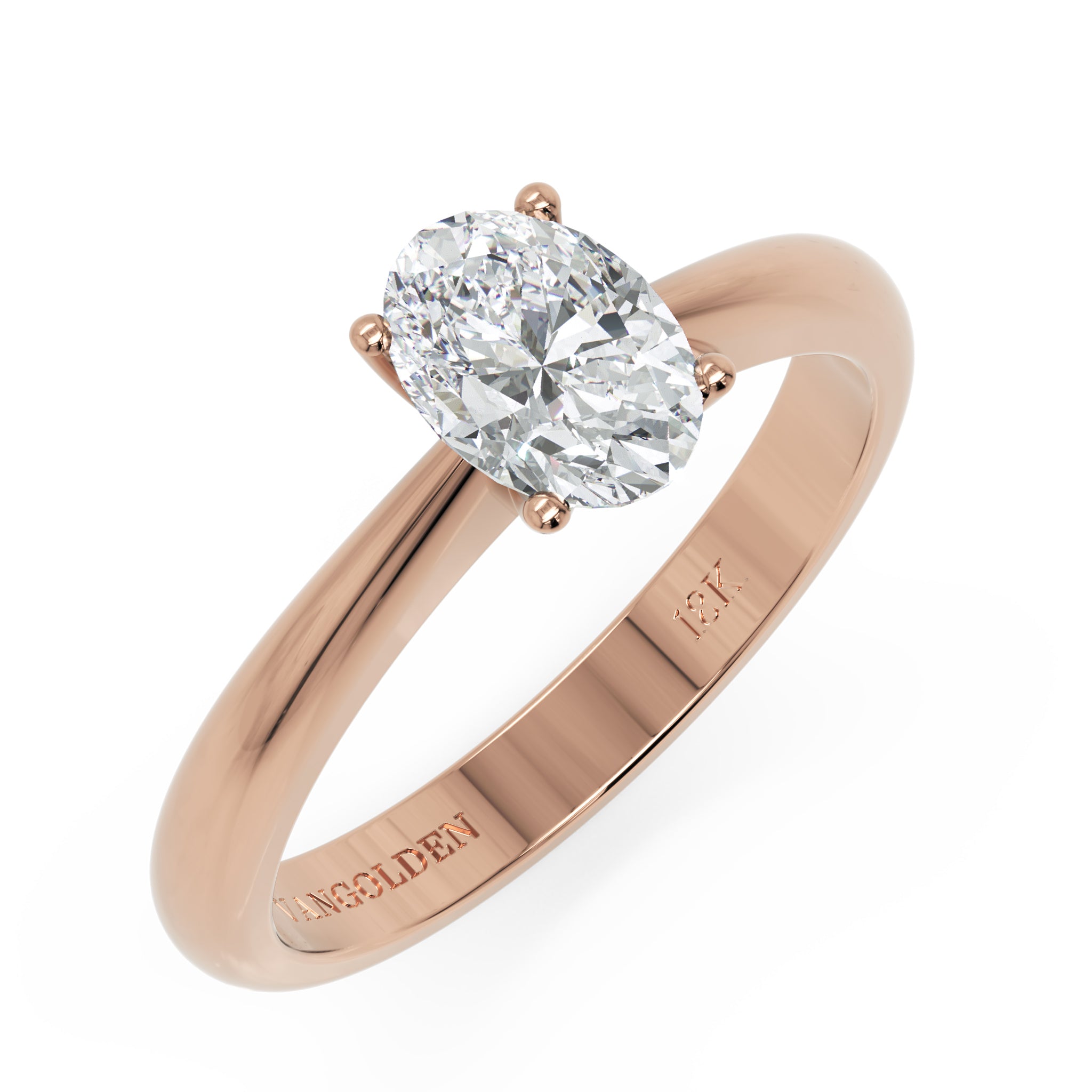 Anel de Noivado Anabel moissanite 1 ct em Ouro 18K