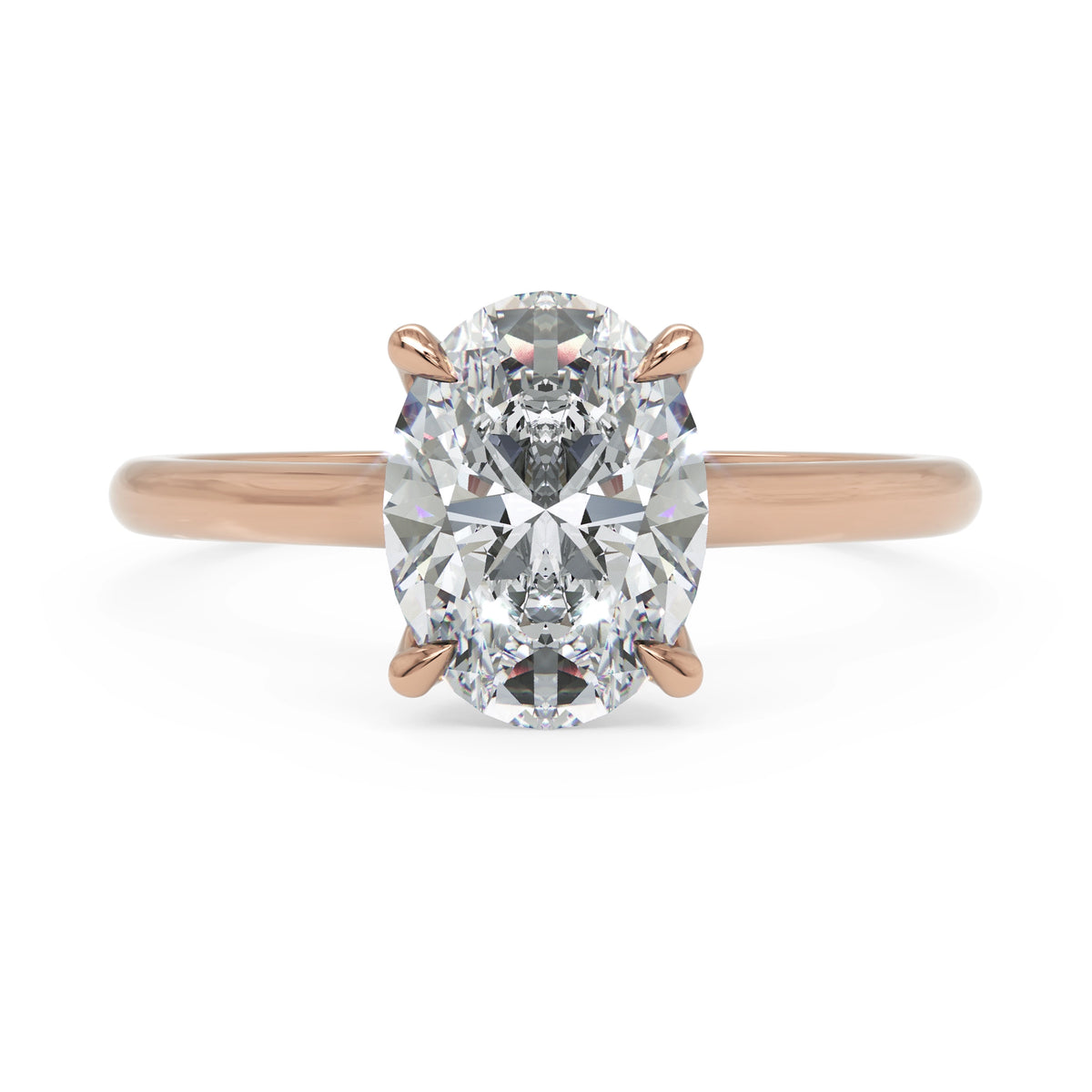 Anel de Noivado Tulip Diamante de Laboratório 1,5 ct em Ouro 18K