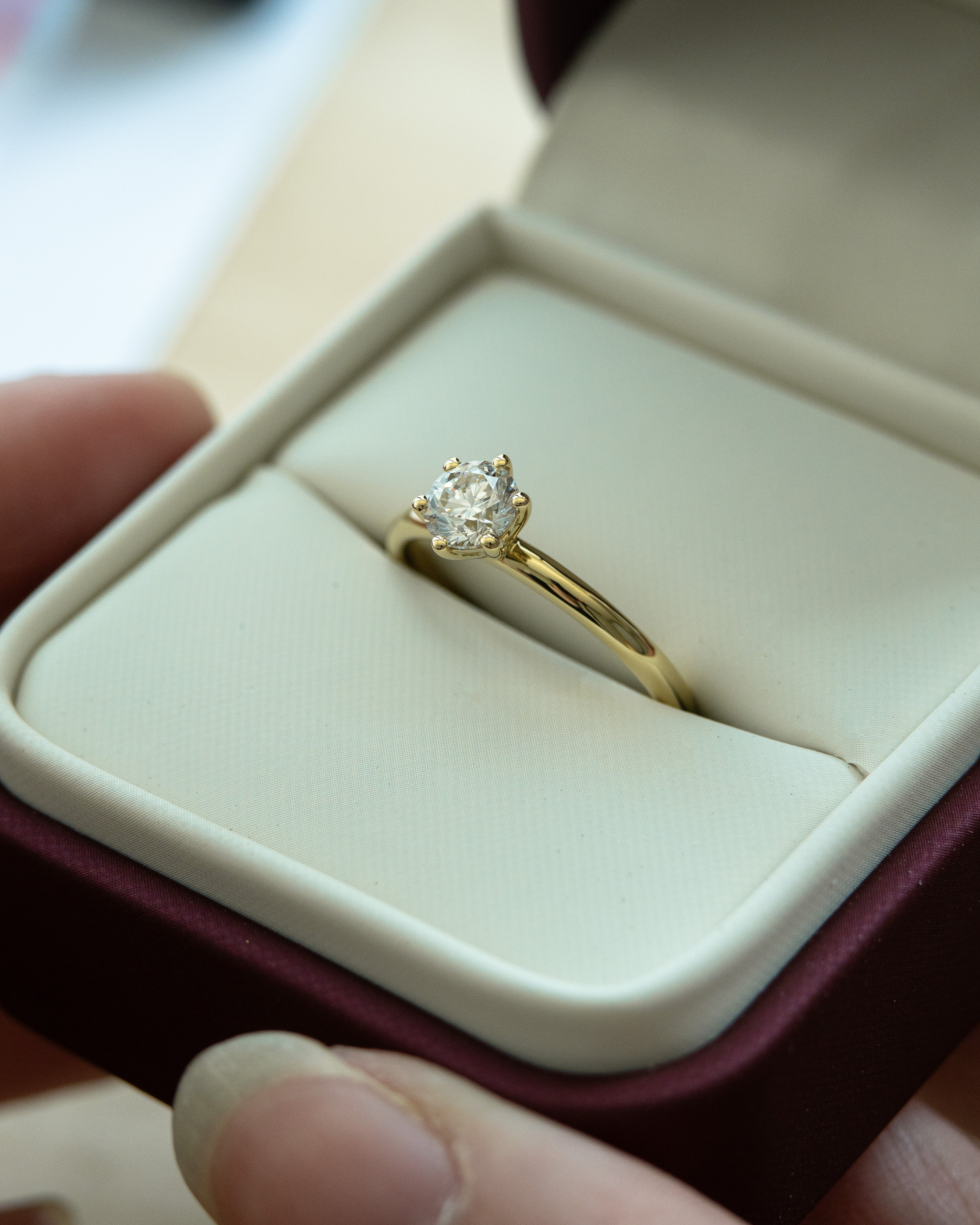 Anel de Noivado Amélie I Diamante Natural 0,50 ct em Ouro 18K
