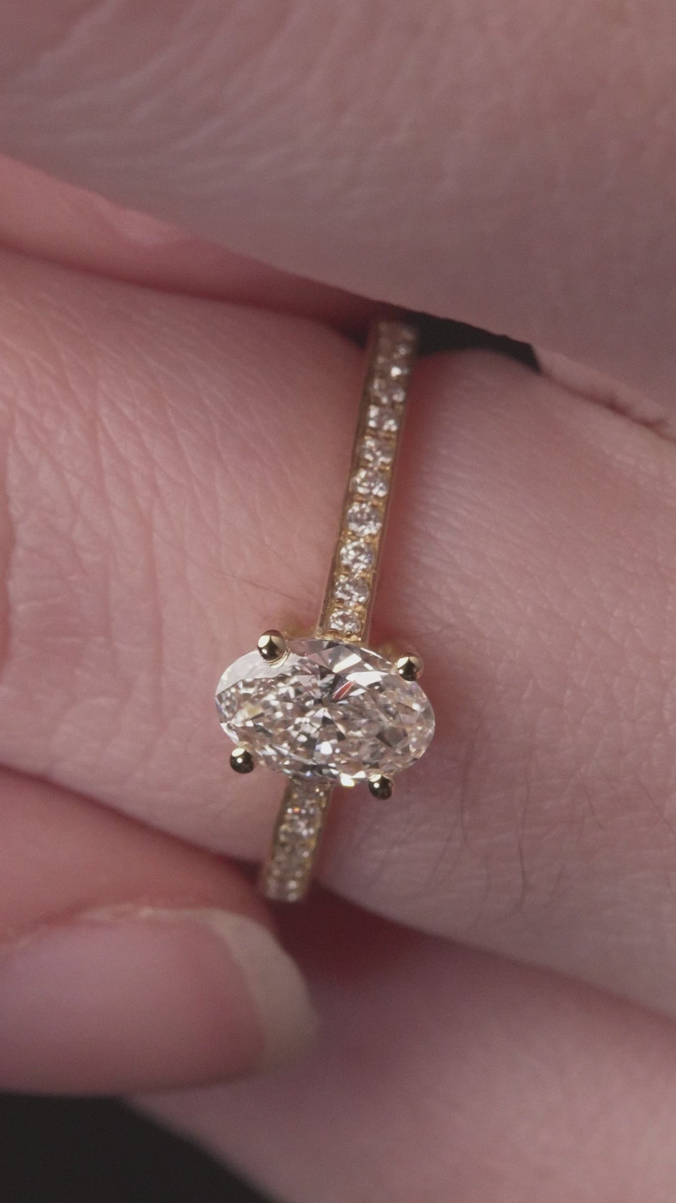 Anel de Noivado Fael Ouro 18k Amarelo em Diamante de Laboratório 0,50 ct