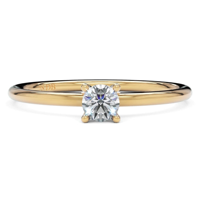Anel de Noivado June Diamante 0,15 ct em Ouro 18K